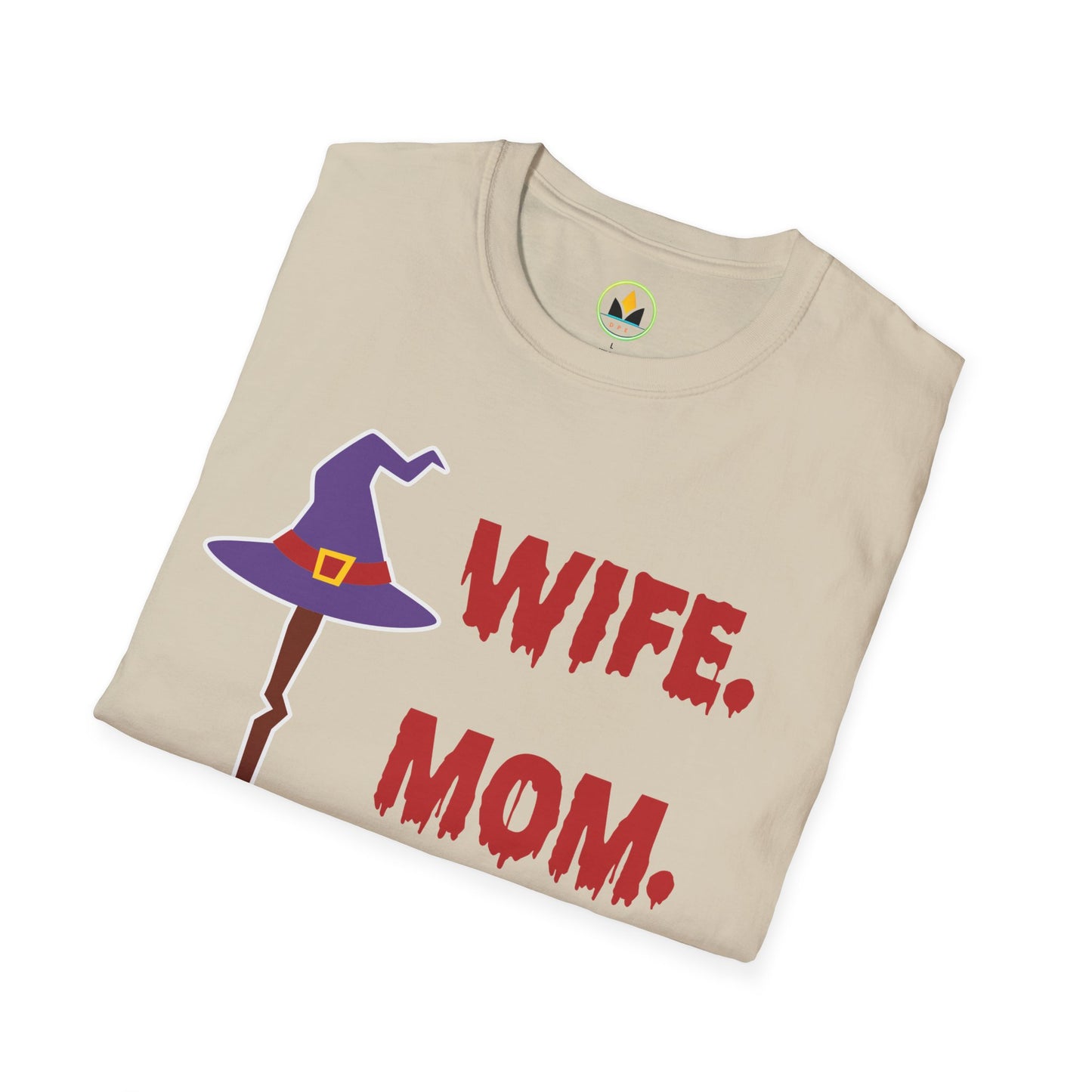Spooky ‘Wife. Mom. Witch.’ Halloween Tee - Fun & Festive Holiday Apparel