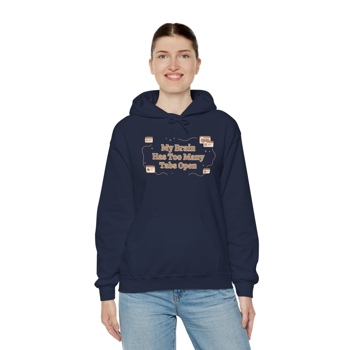 My Brain Has Too Many Tabs Open | Cozy Lofi Oversized Hoodie