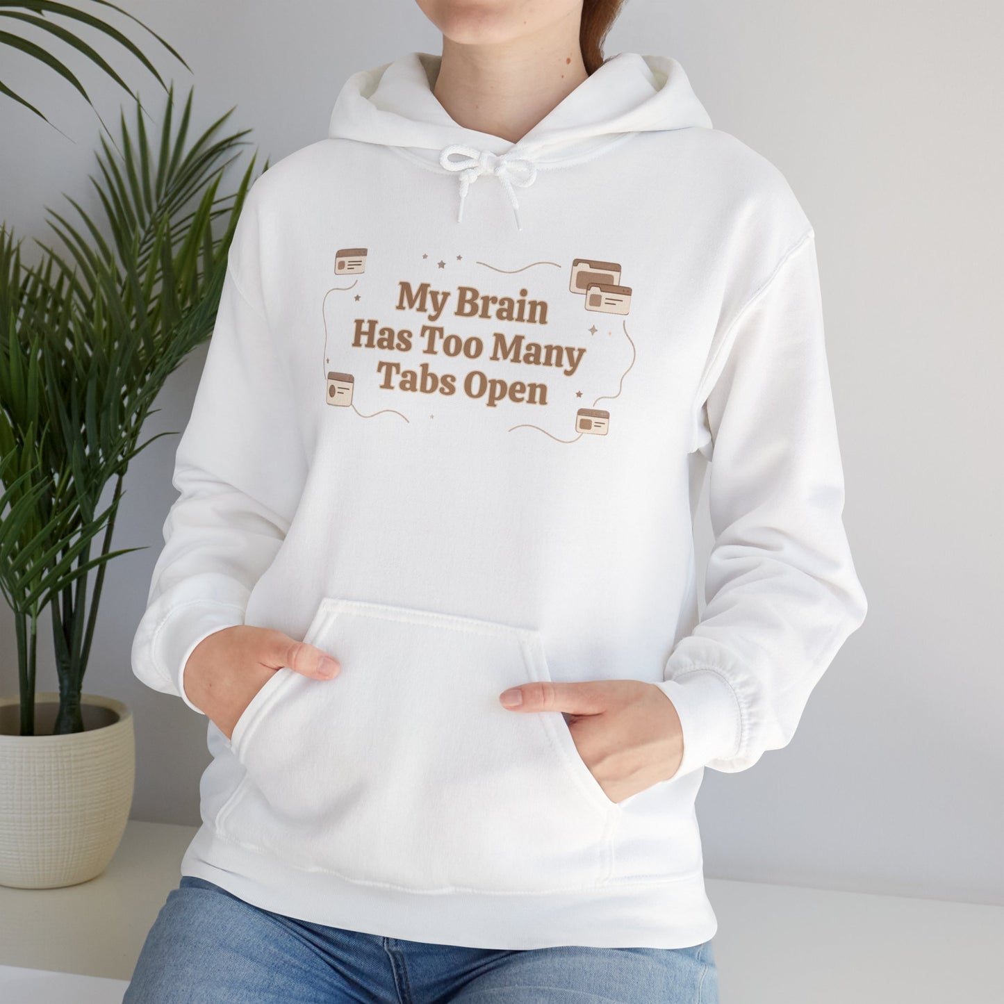 My Brain Has Too Many Tabs Open | Cozy Lofi Oversized Hoodie