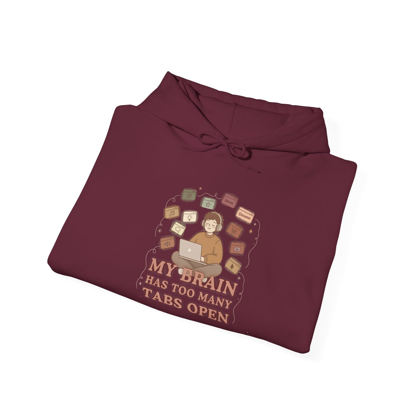 The "Cozy Chaos" Earth Tone ADHD Brain Hoodie