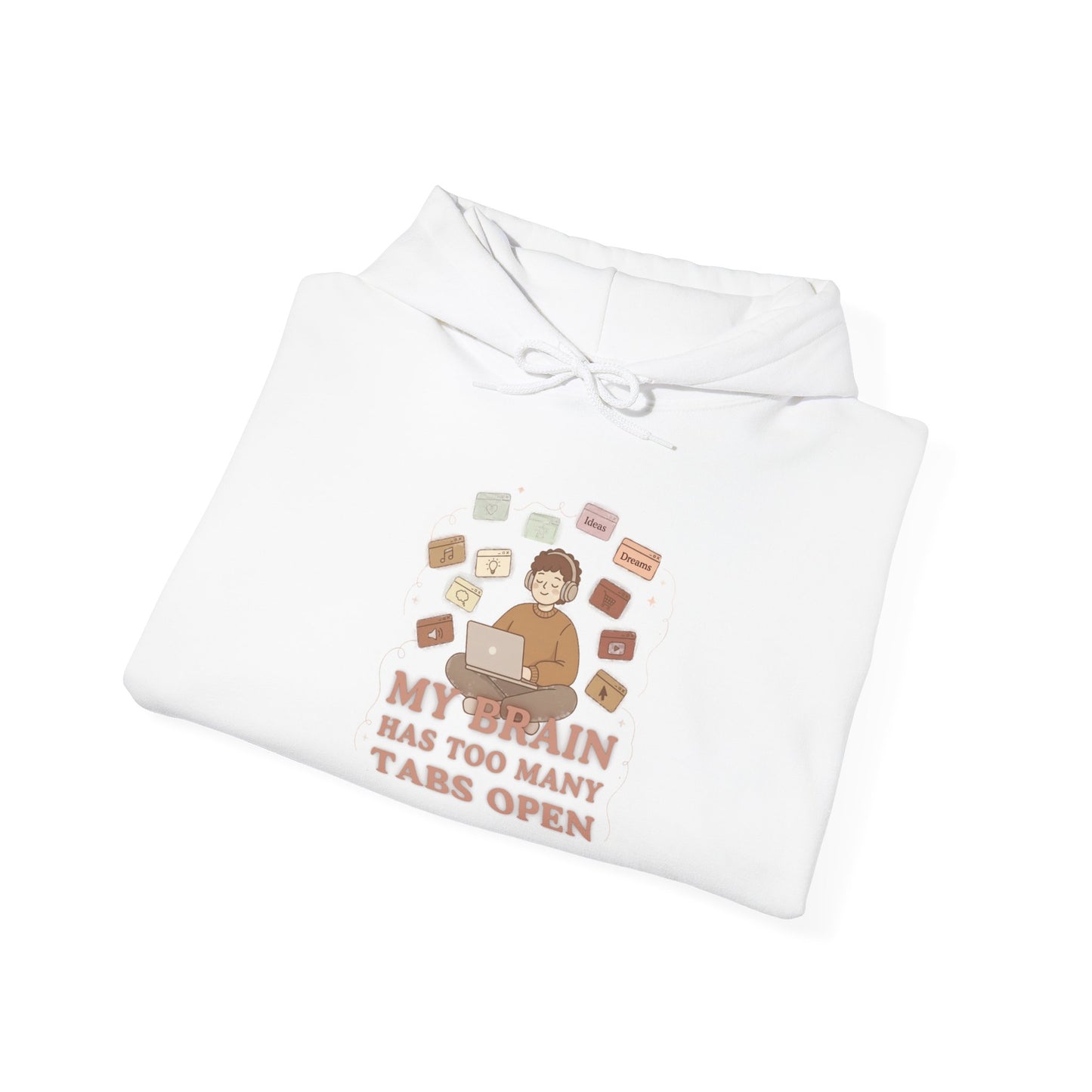 The "Cozy Chaos" Earth Tone ADHD Brain Hoodie