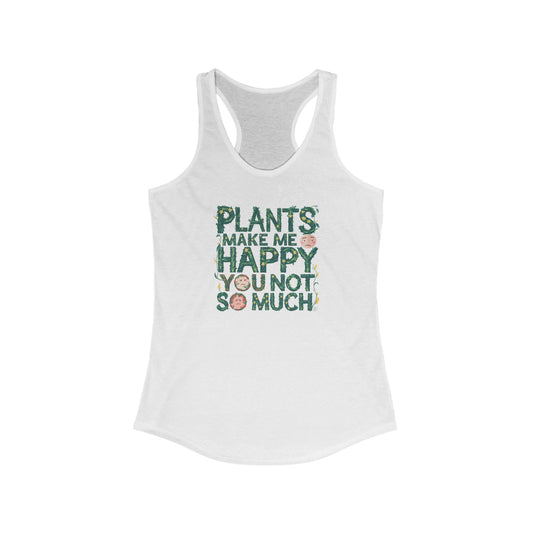 Botanical Bliss Women’s Tank Top with Unique Plant-Themed Design