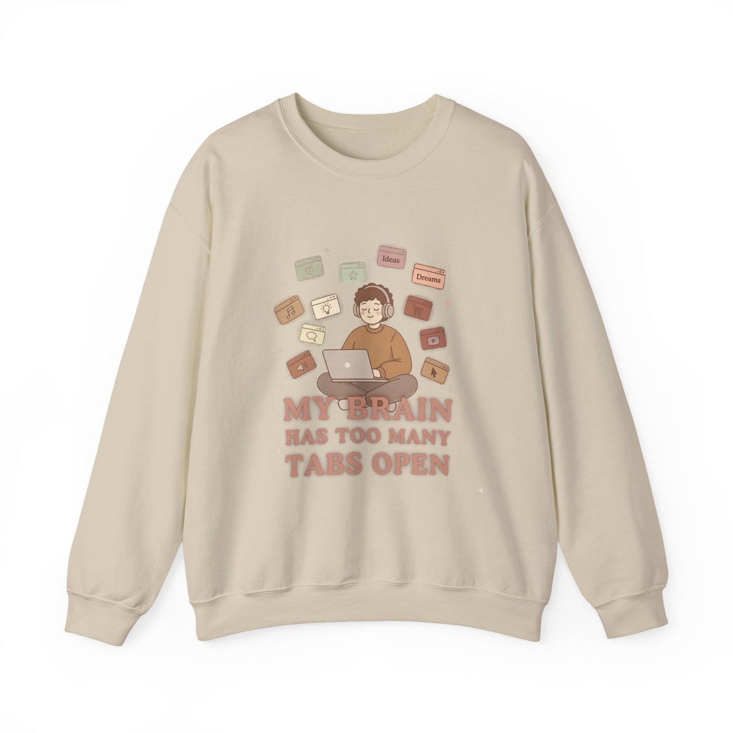 The "Balanced Chaos" Earth Tone ADHD Crewneck