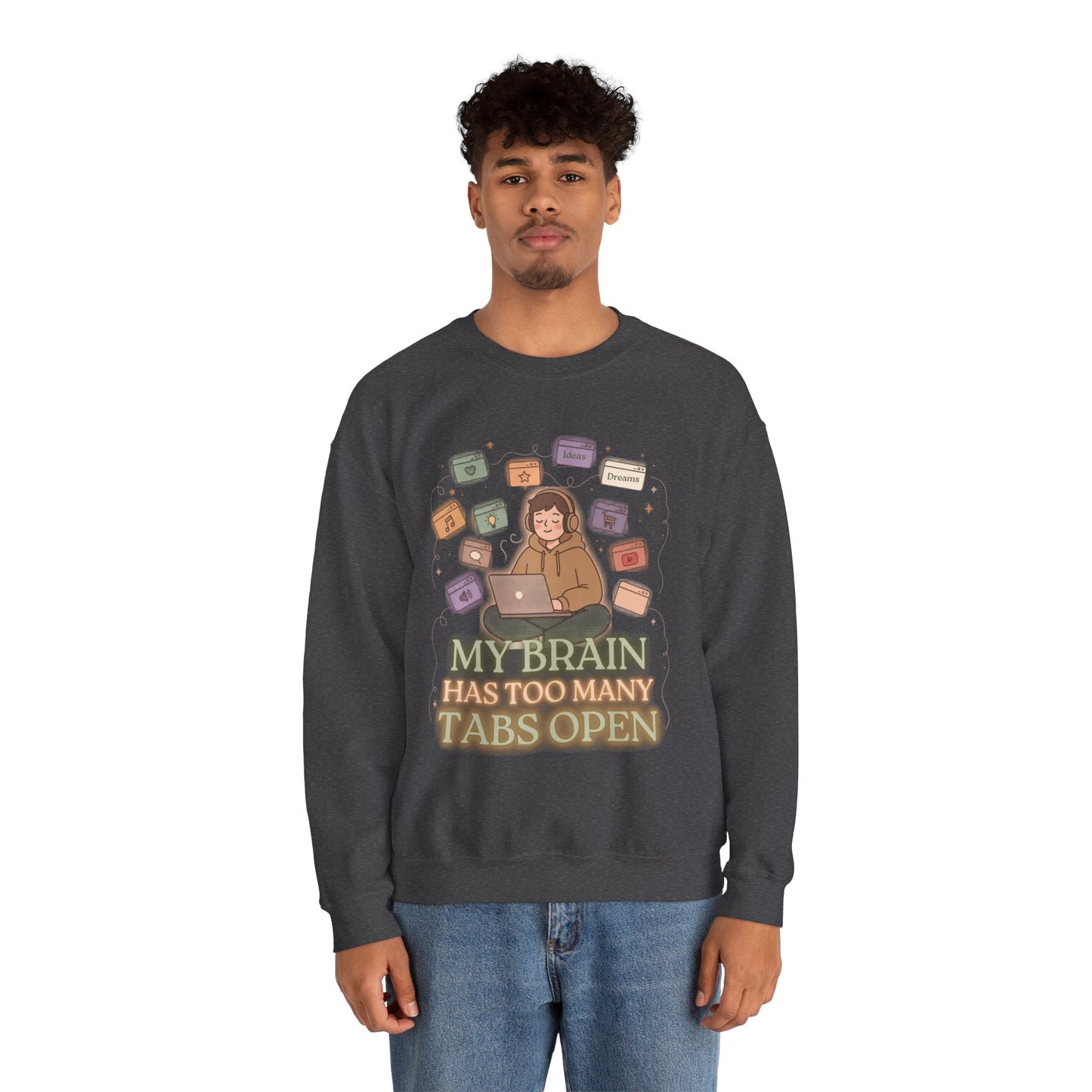 Dopamine at Midnight" | ADHD Lofi Glow Aesthetic Crewneck