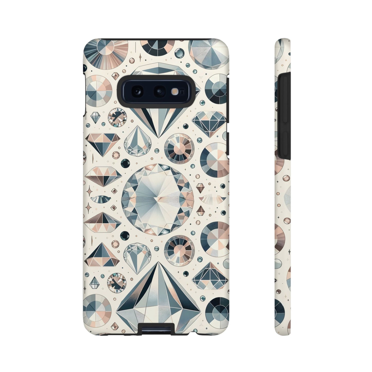 Diamond Pattern iPhone Case | Dual Layer Tough Cover | Luxury Gemstone Print | Glossy or Matte Finish | Shockproof Polycarbonate & TPU Shell
