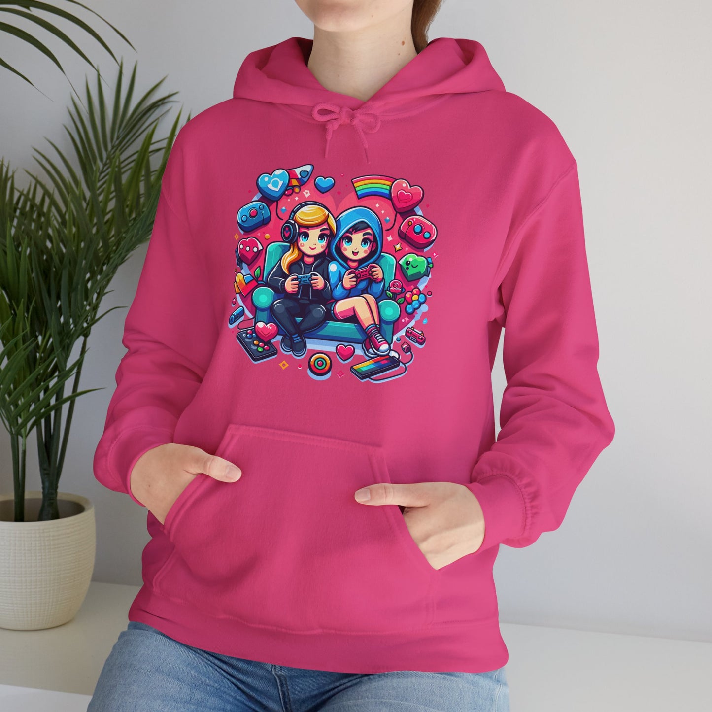Retro Kawaii Gamer Girl Hoodie | Cute Anime Aesthetic Streetwear