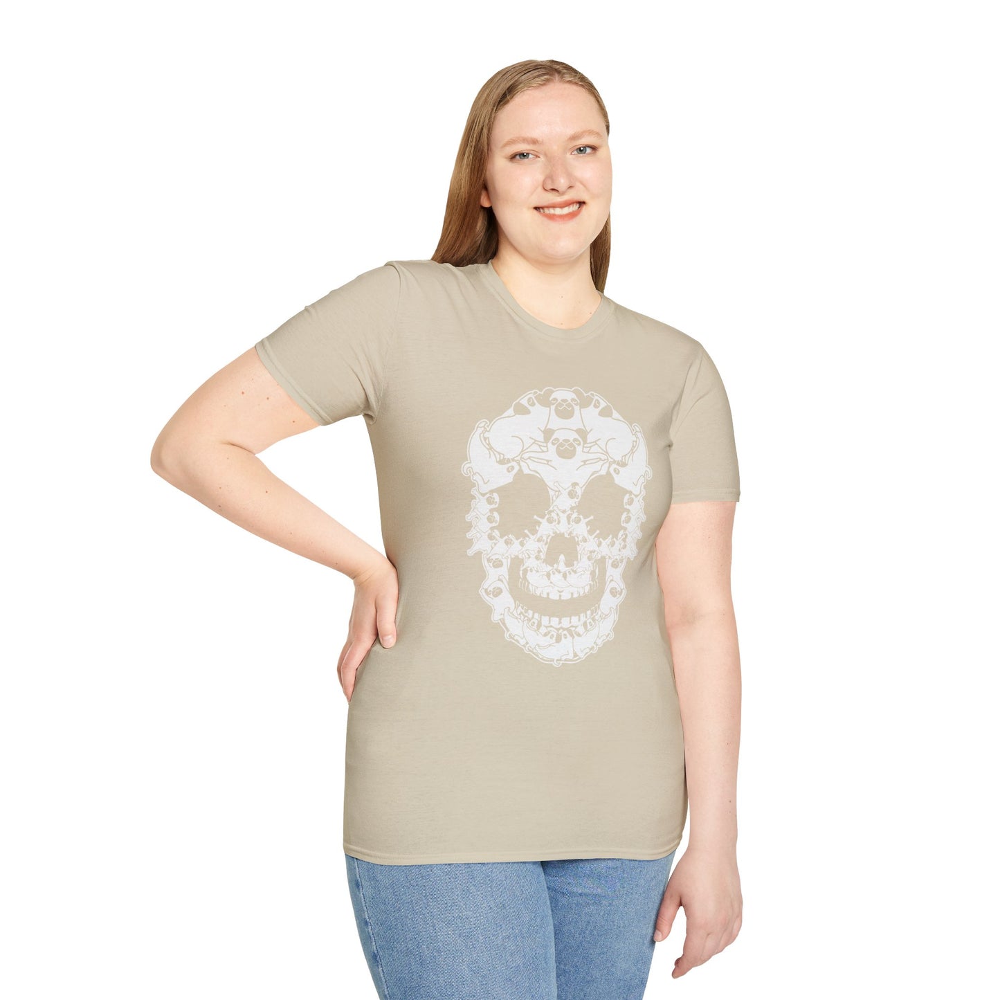 Pug Skull Shirt | Funny Gothic Dog Lover Tee | Optical Illusion Skeleton Pug Gift | Edgy Pet Owner Top | Halloween & Everyday Wear
