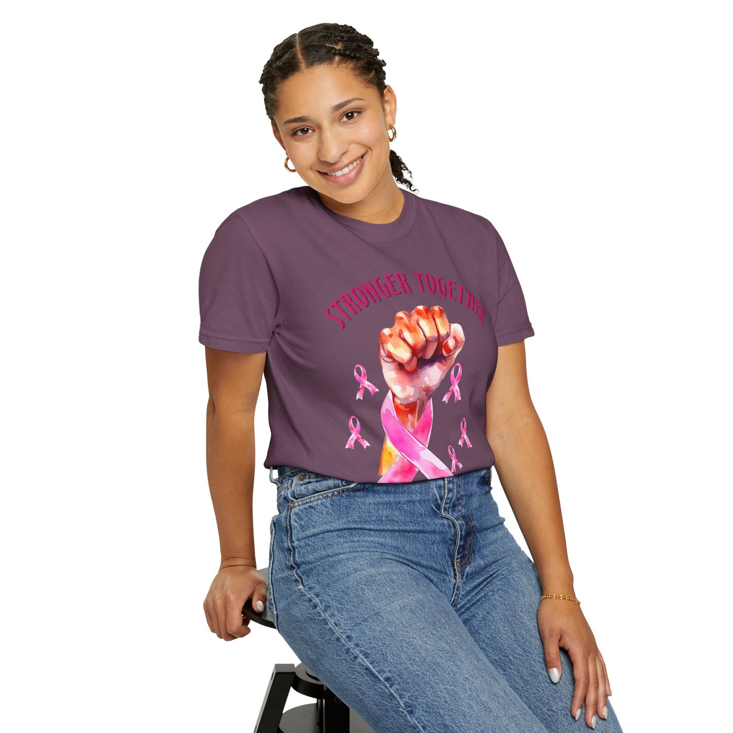 Empower Unity: Breast Cancer "Stronger Together" Comfort Colors Tee