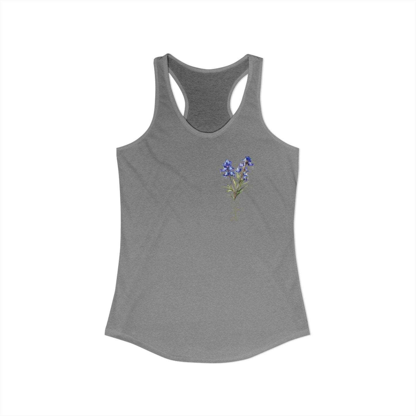 July Birth Flower Larkspur - Women’s Watercolor Tank Top