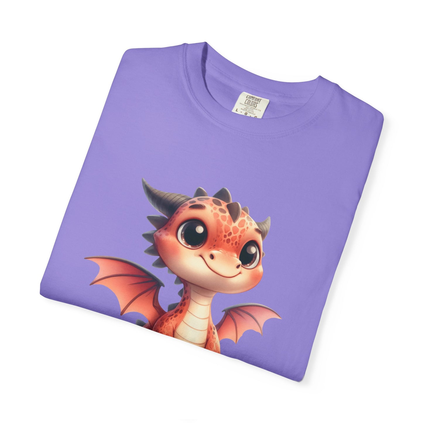Playful Whimsy Dragon - Unique Cartoon-Style Dragon T-Shirt Design for Fun and Fantasy Lovers