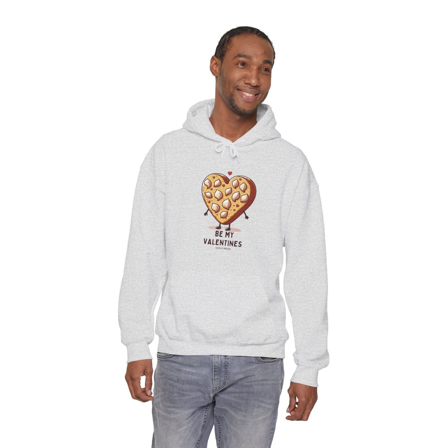 Love at First Bite: Funny Garlic Bread Heart Valentine's Hoodie
