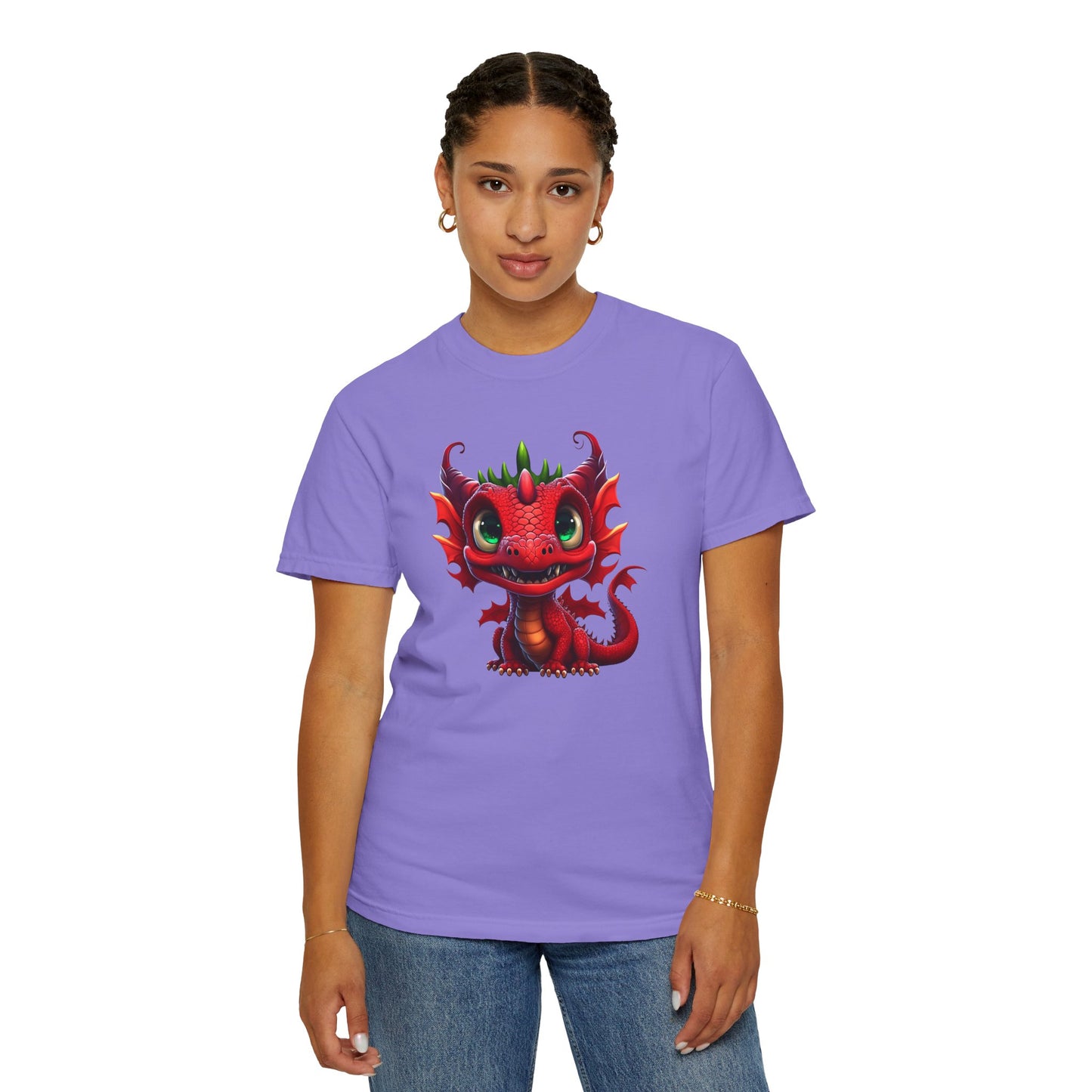 Playful Dragon Delight - Unique Cartoon-Style Dragon T-Shirt Design for Fun and Fantasy Lovers