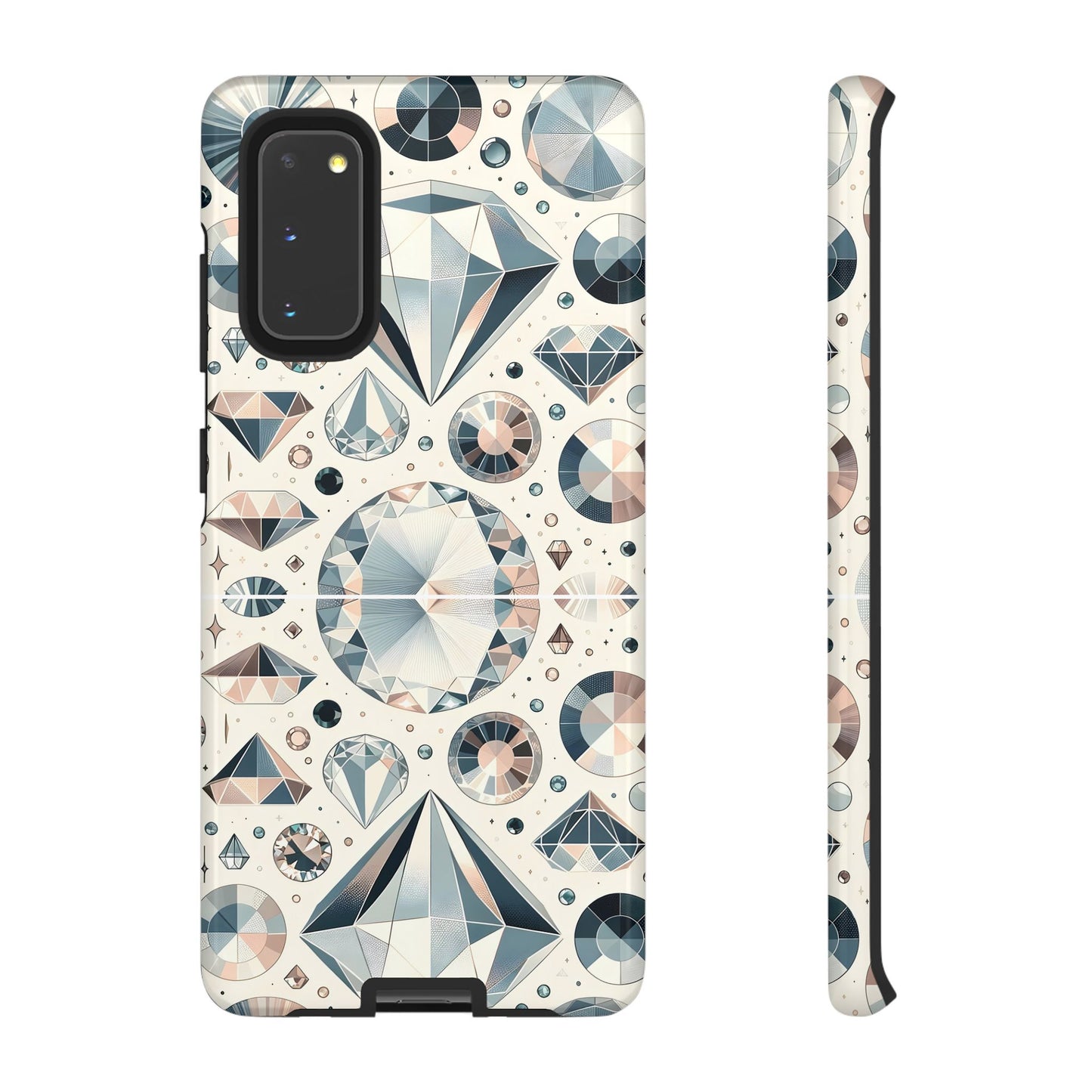 Diamond Pattern iPhone Case | Dual Layer Tough Cover | Luxury Gemstone Print | Glossy or Matte Finish | Shockproof Polycarbonate & TPU Shell