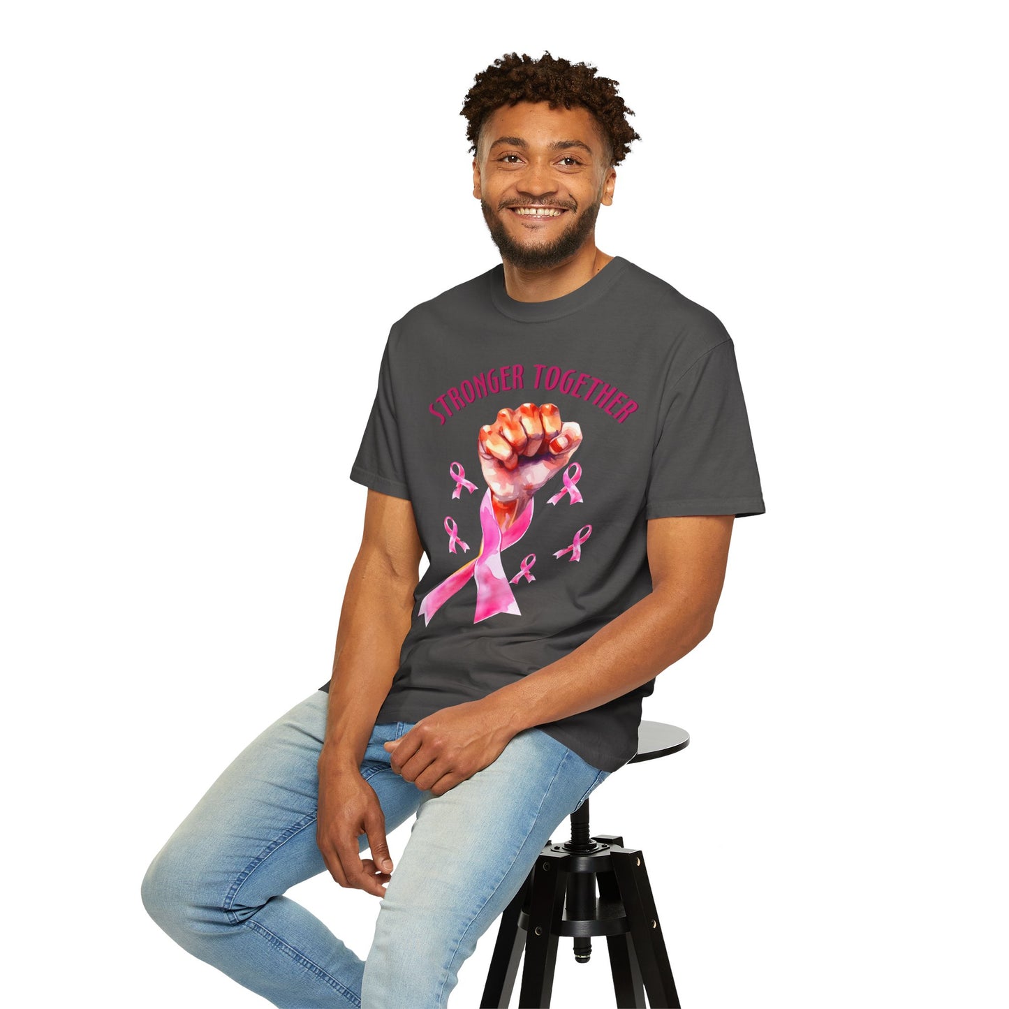 Empower Unity: Breast Cancer "Stronger Together" Comfort Colors Tee