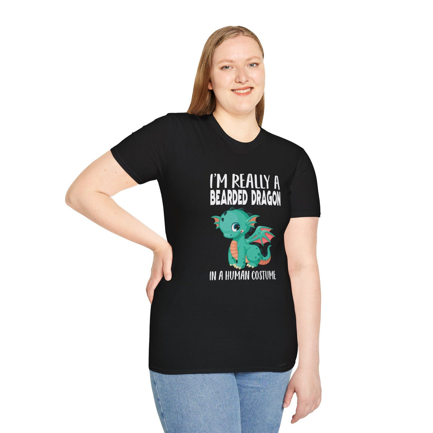 I’m Really a Bearded Dragon in a Human Costume – Cute Halloween Reptile Lover T‑Shirt