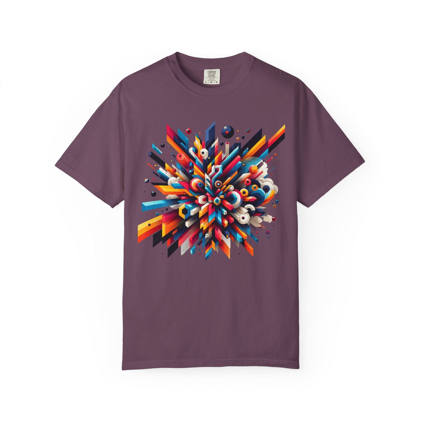 Abstract Art Energy Shirt | Comfort Colors 1717 | Vibrant Geometric Explosion Tee | Soft Washed Garment Dyed Cotton | Artistic Streetwear
