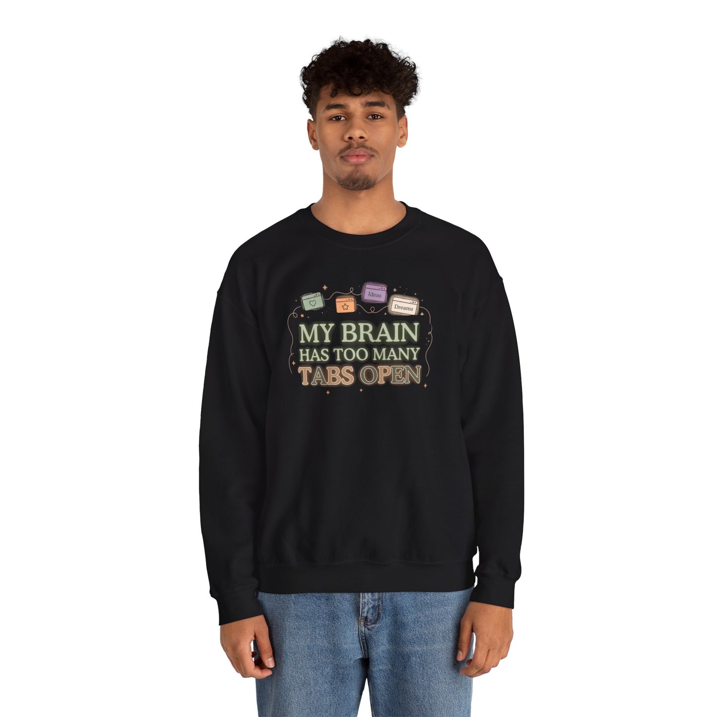 ADHD Hyper-fixation Mode | Retro Aesthetic Crewneck Sweatshirt