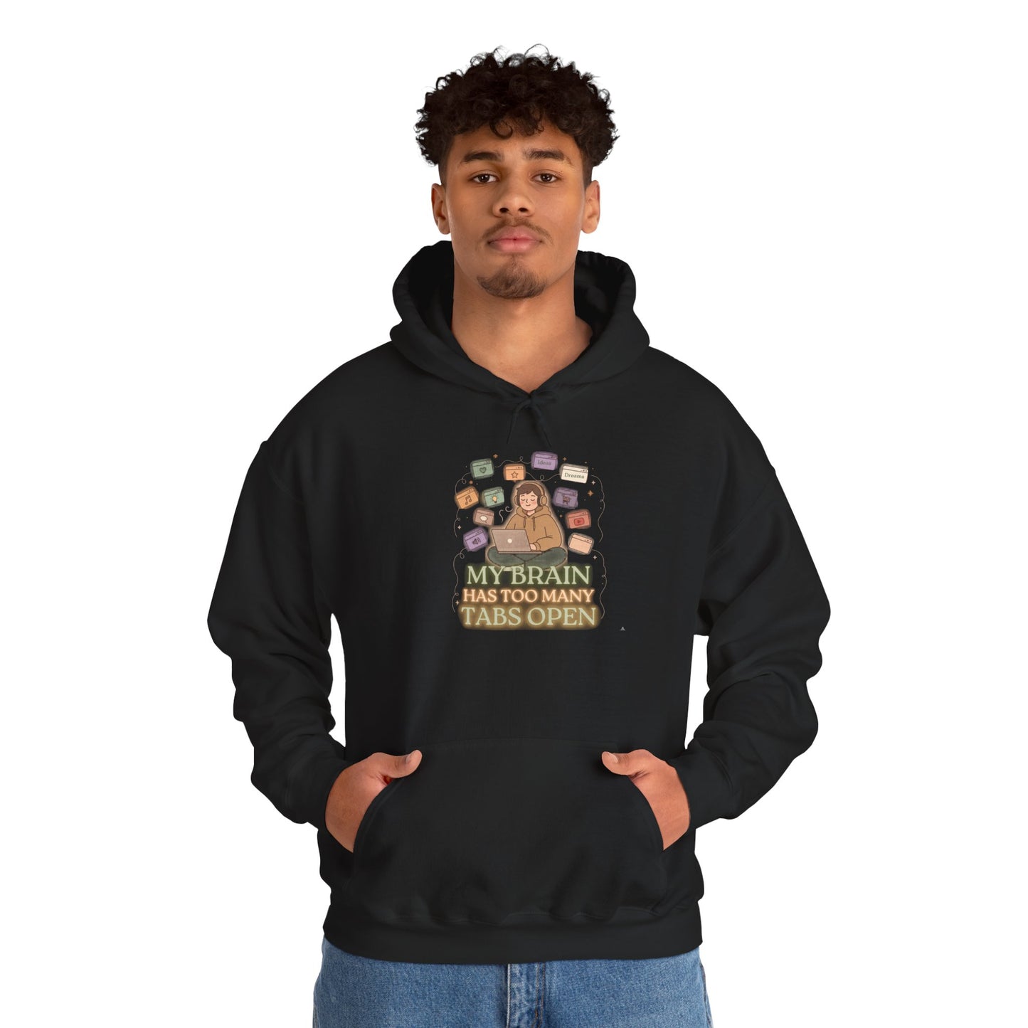 Dopamine at Midnight | ADHD Lofi Glow Aesthetic Hoodie