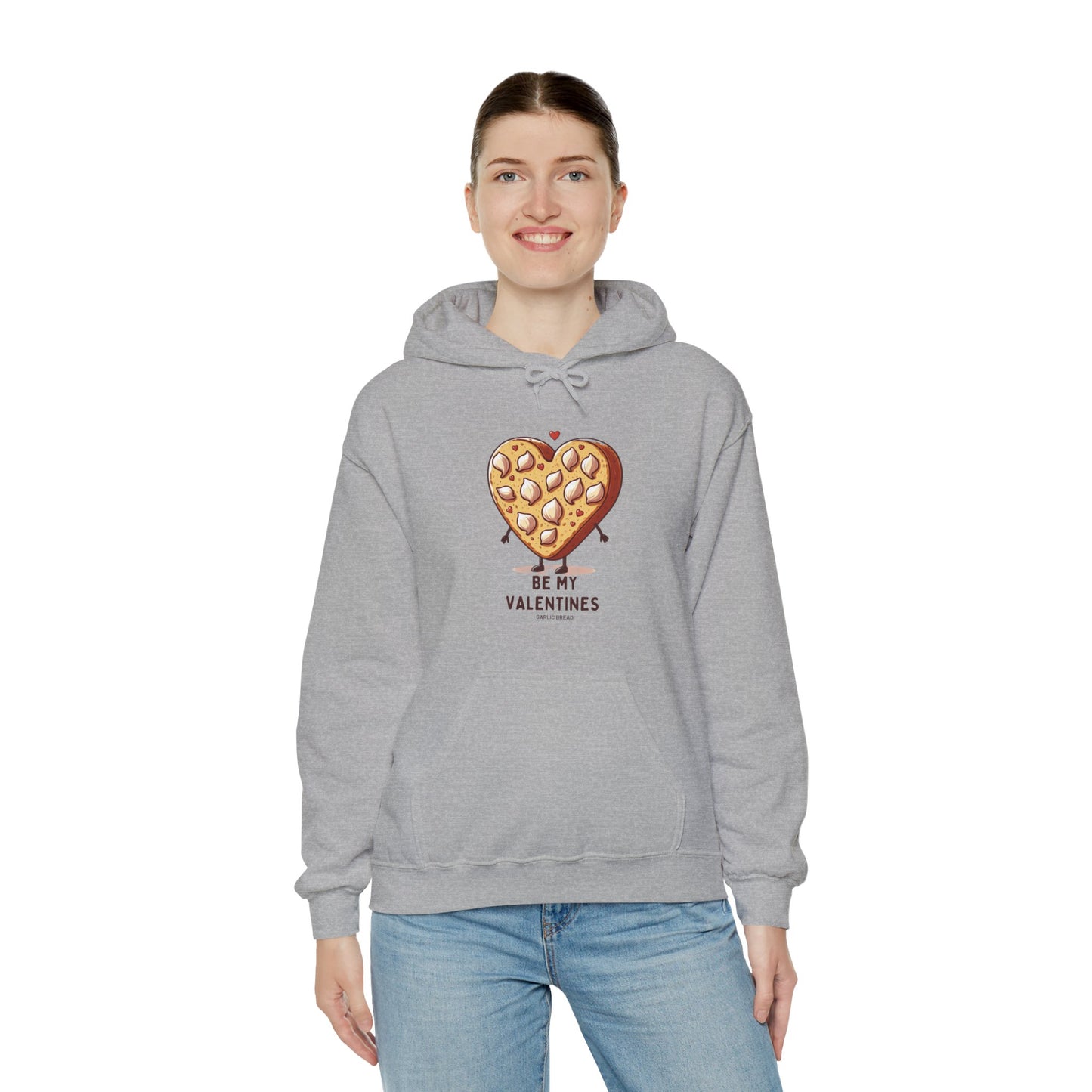 Love at First Bite: Funny Garlic Bread Heart Valentine's Hoodie