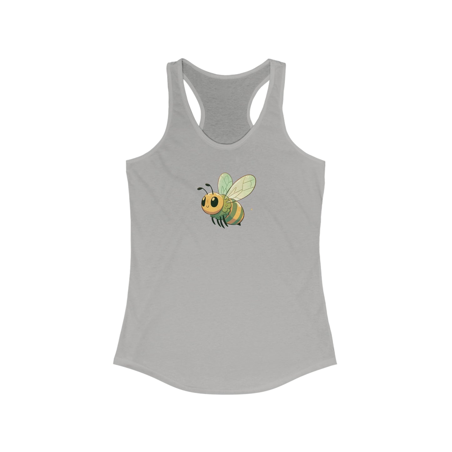 Buzzy Charm - Women’s Playful Bee Illustrated Tank Top