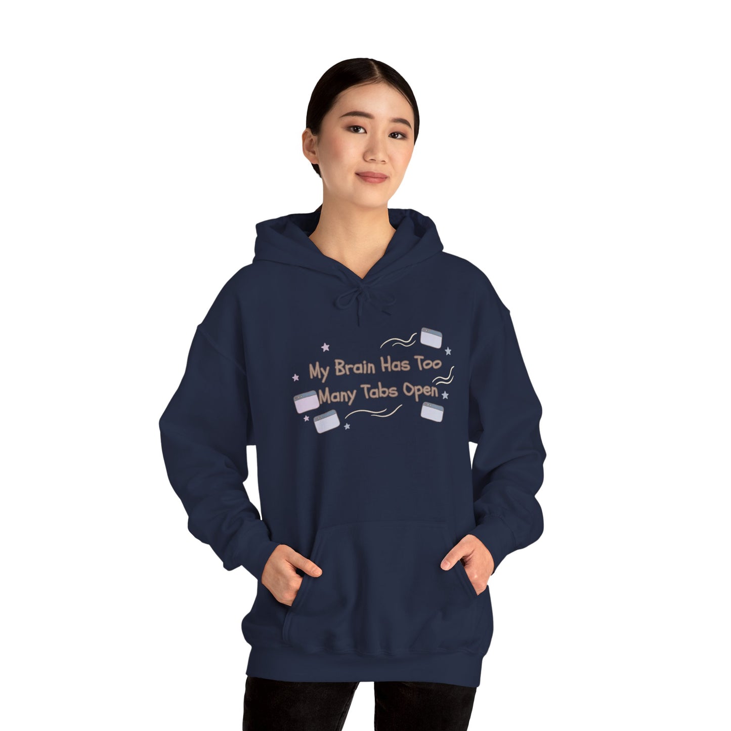 ADHD Brain Under Construction | Cozy Retro Aesthetic Hoodie