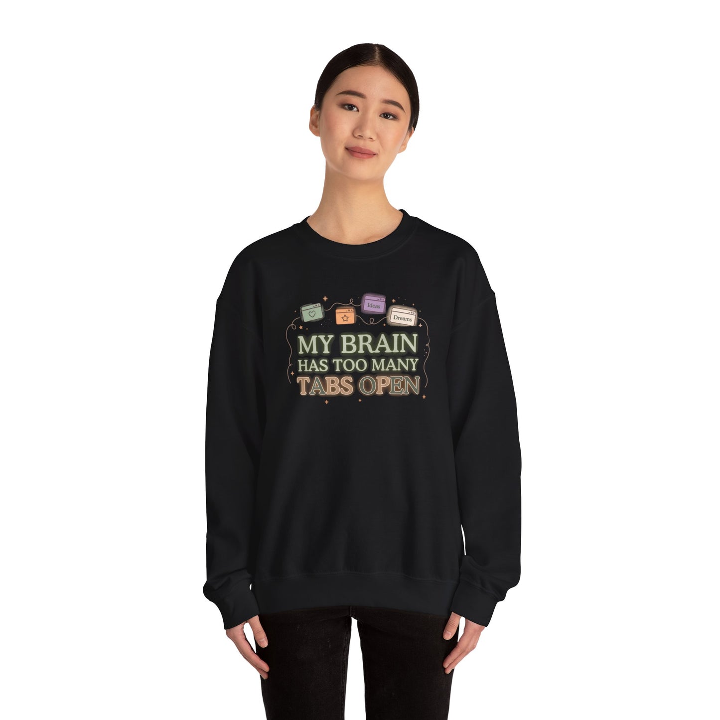 ADHD Hyper-fixation Mode | Retro Aesthetic Crewneck Sweatshirt