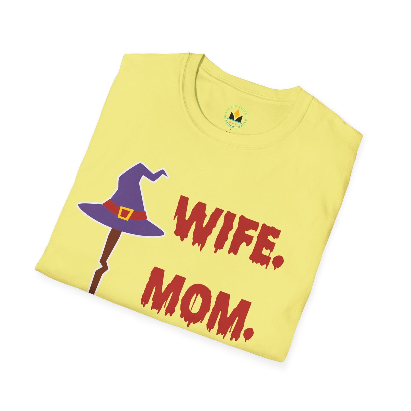 Spooky ‘Wife. Mom. Witch.’ Halloween Tee - Fun & Festive Holiday Apparel