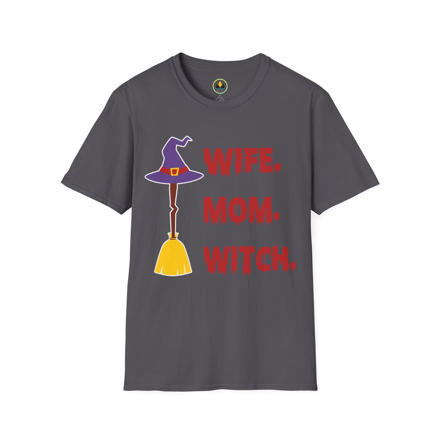 Spooky ‘Wife. Mom. Witch.’ Halloween Tee - Fun & Festive Holiday Apparel