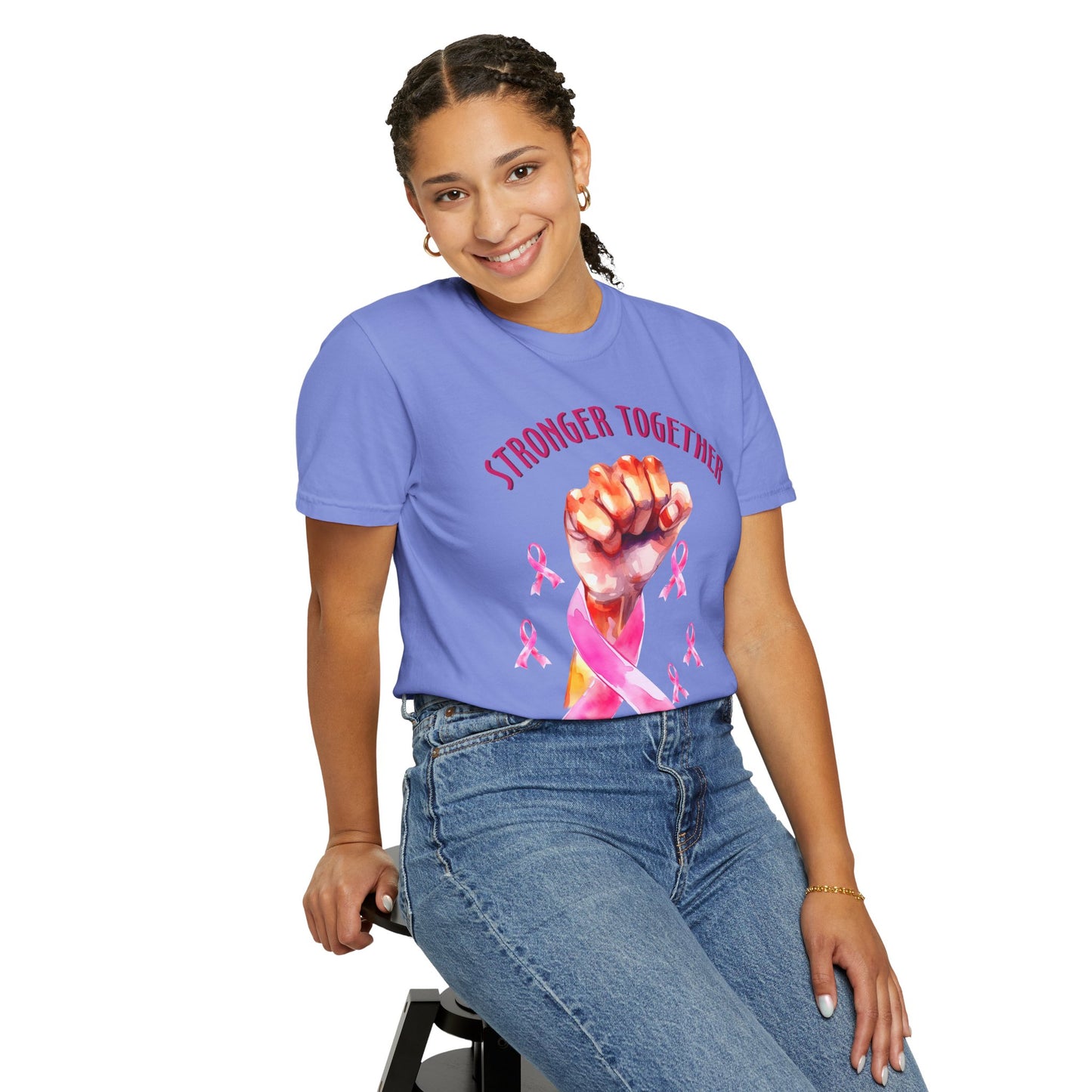 Empower Unity: Breast Cancer "Stronger Together" Comfort Colors Tee