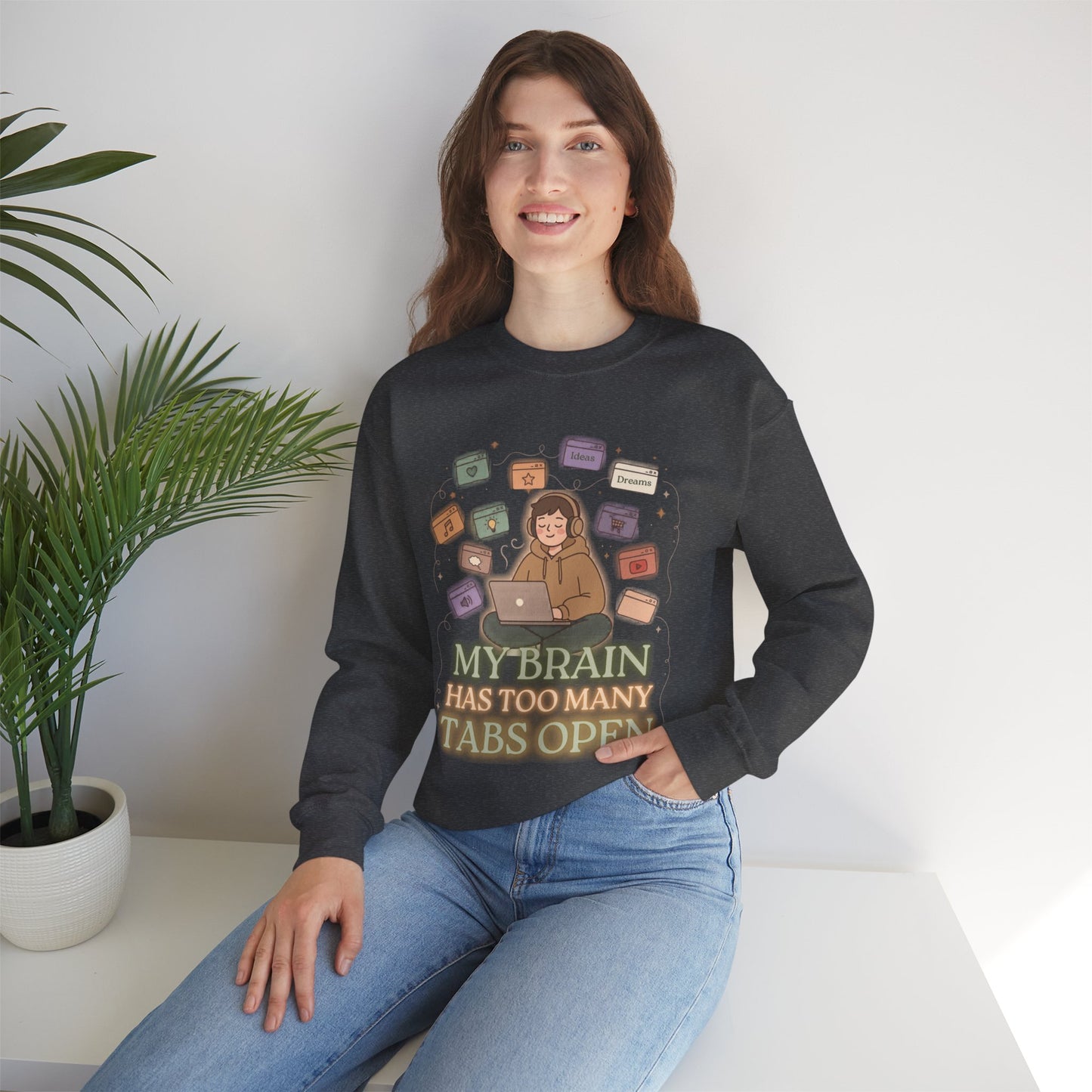 Dopamine at Midnight" | ADHD Lofi Glow Aesthetic Crewneck