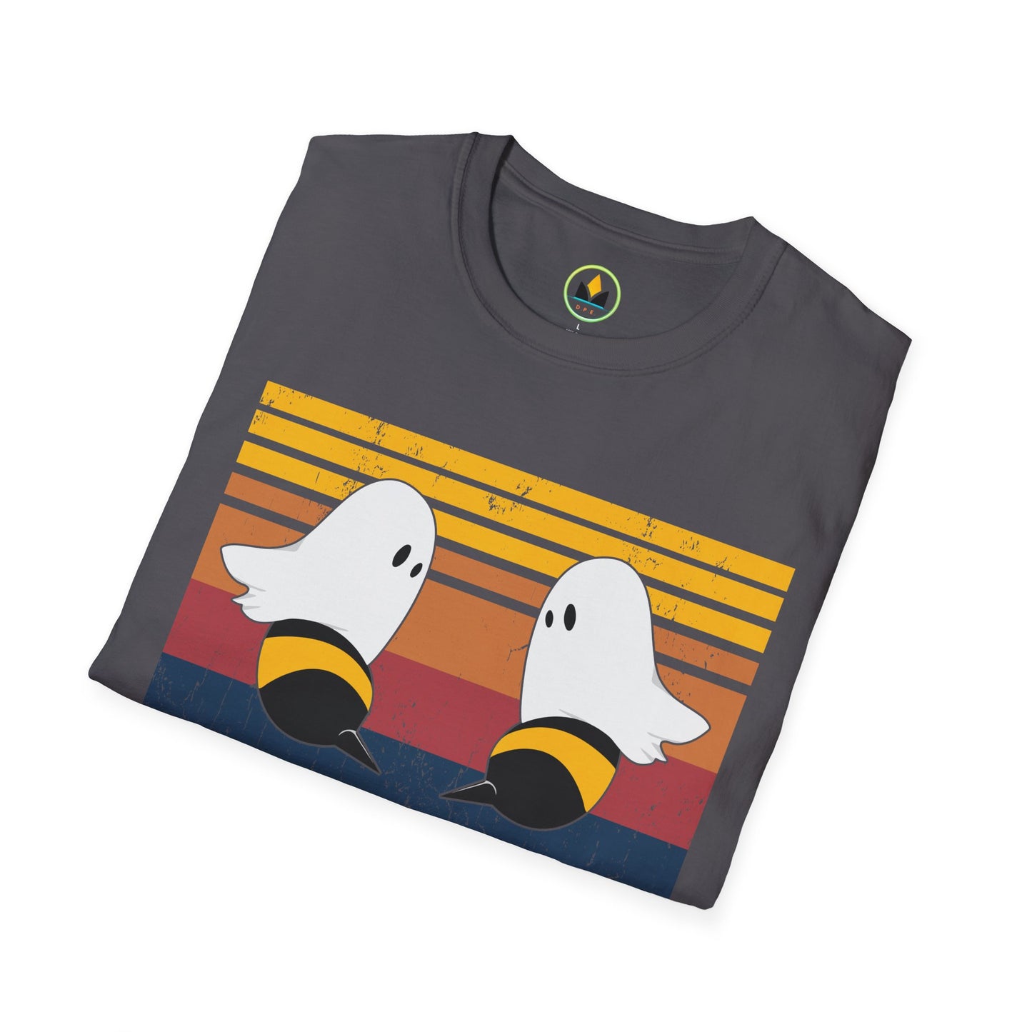 BOO BEES Retro Ghost‑Bee T‑Shirt – Funny Halloween Pun Tee for Spooky Season