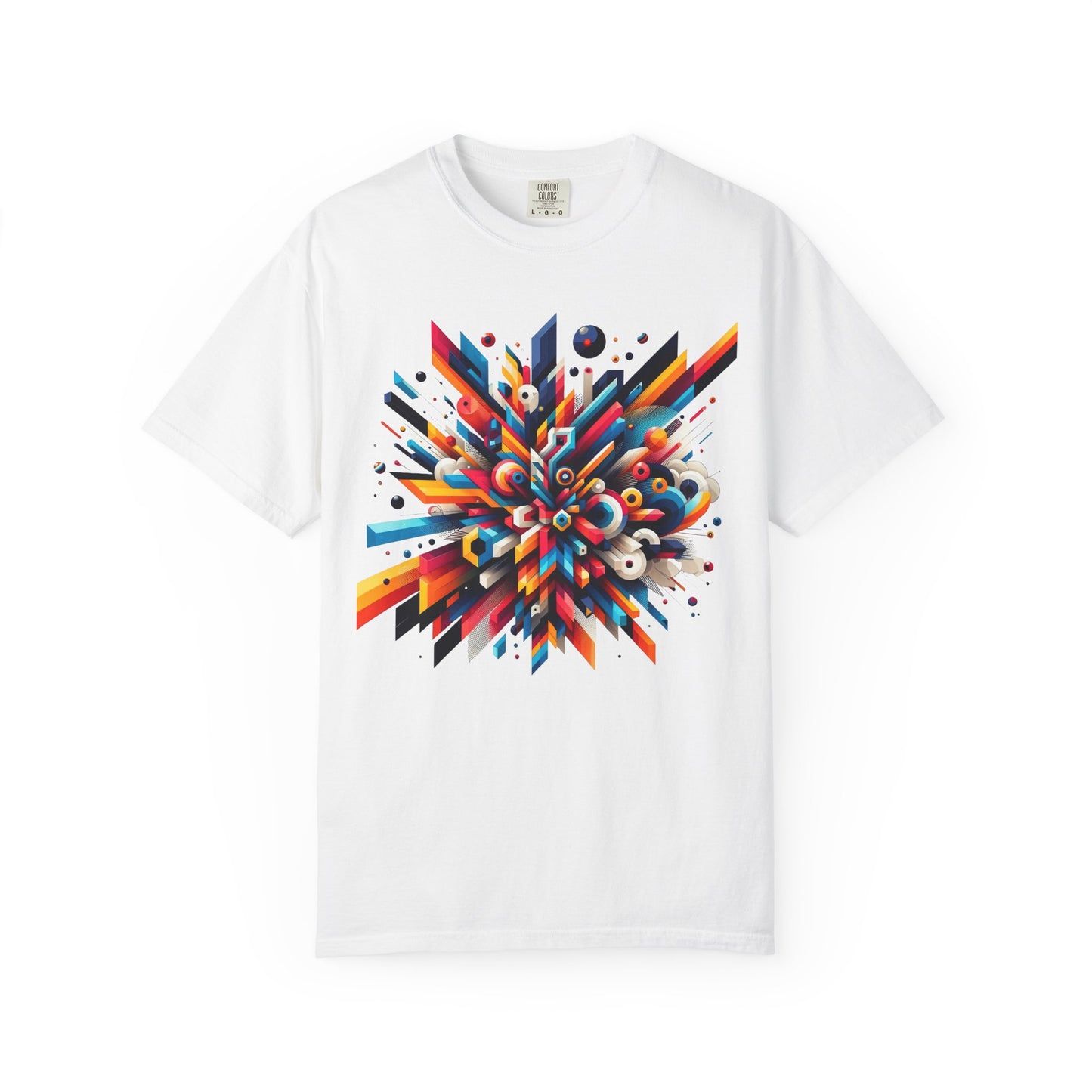 Abstract Art Energy Shirt | Comfort Colors 1717 | Vibrant Geometric Explosion Tee | Soft Washed Garment Dyed Cotton | Artistic Streetwear