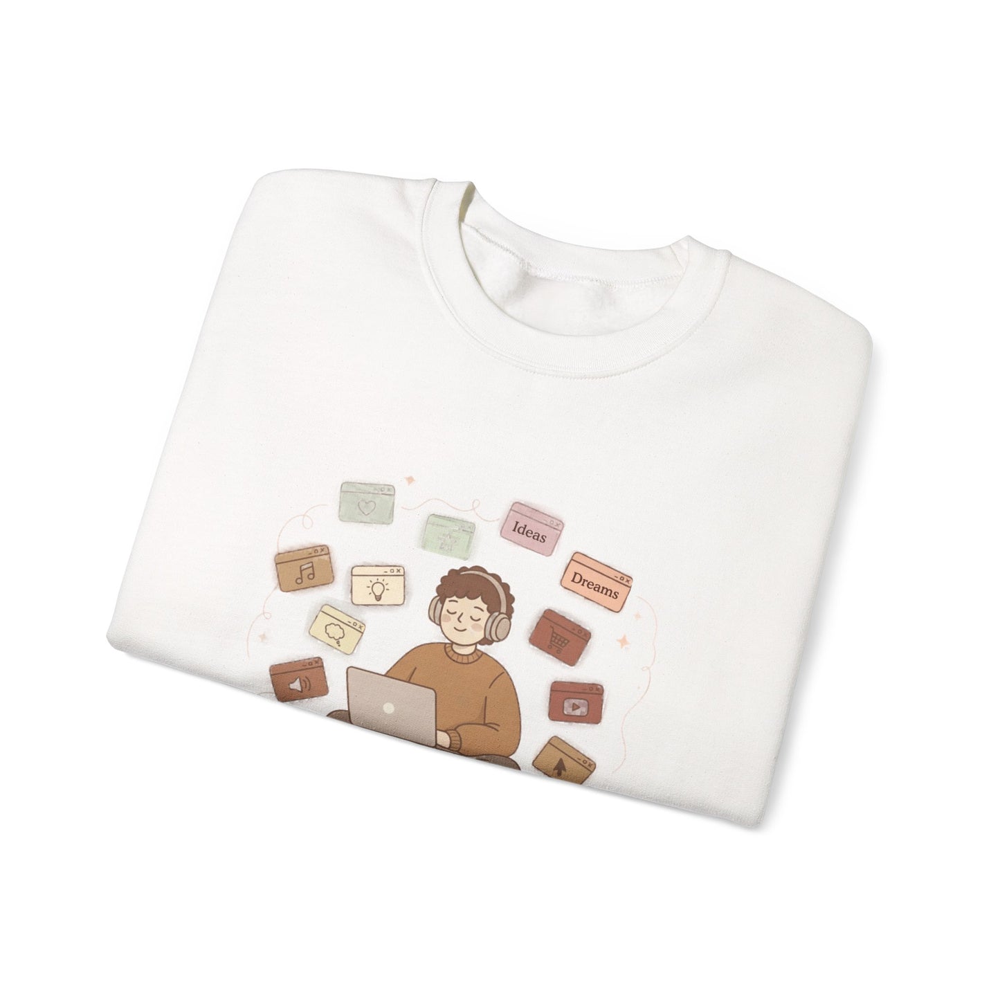 The "Balanced Chaos" Earth Tone ADHD Crewneck