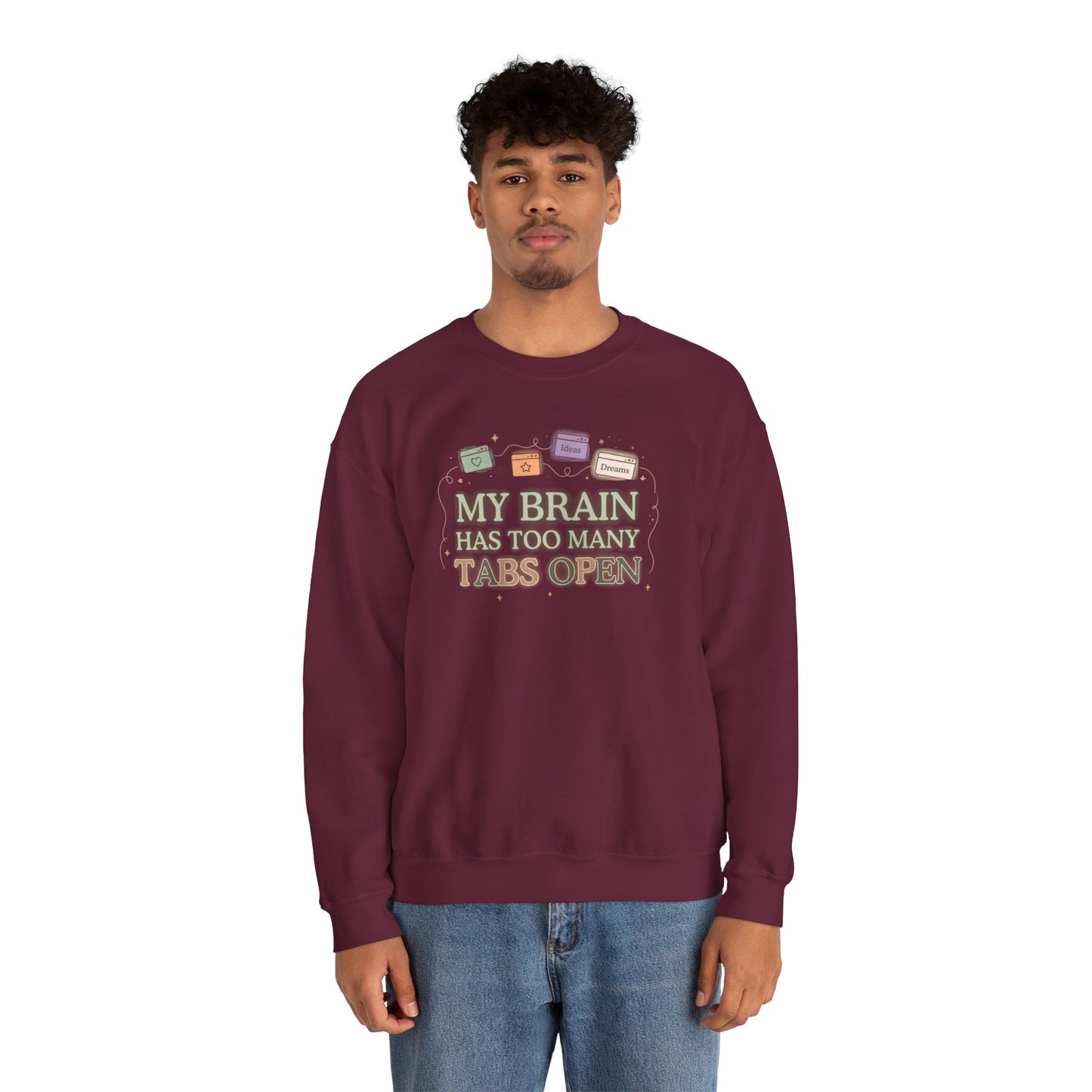 ADHD Hyper-fixation Mode | Retro Aesthetic Crewneck Sweatshirt