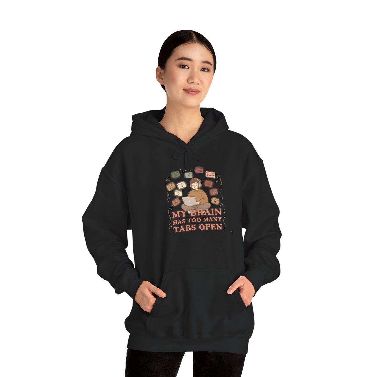 The "Cozy Chaos" Earth Tone ADHD Brain Hoodie