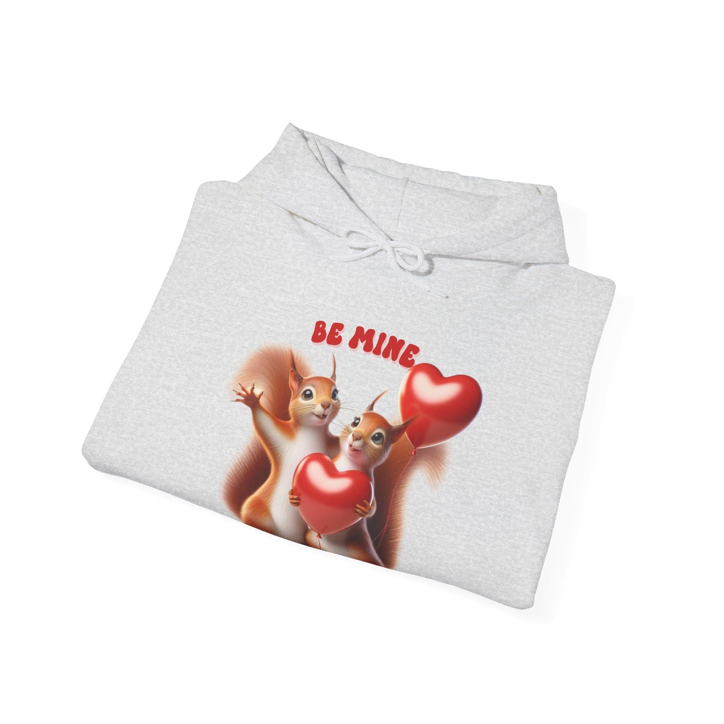 Nutty for You: "Be Mine" Squirrel Couple Love Heart Hoodie
