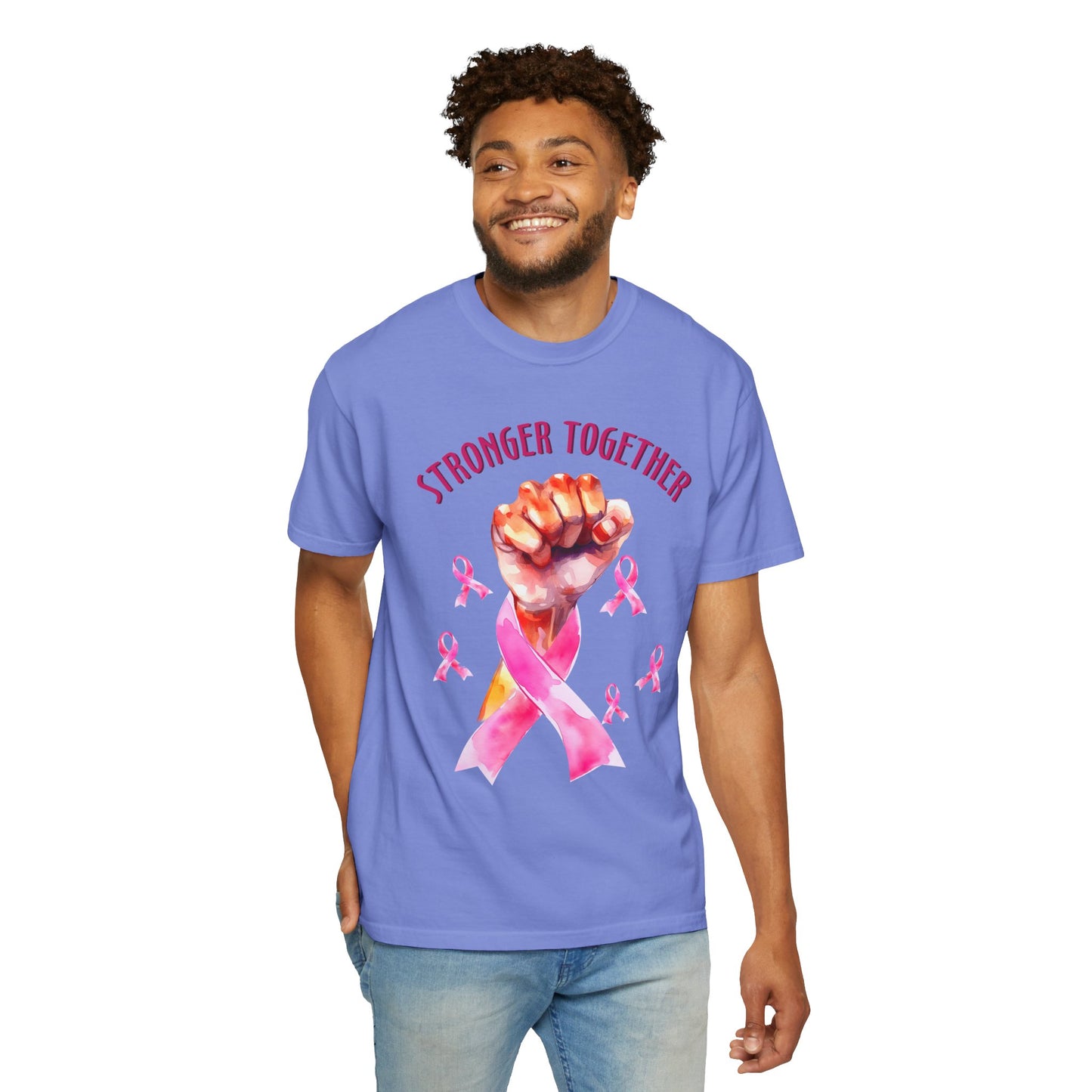 Empower Unity: Breast Cancer "Stronger Together" Comfort Colors Tee