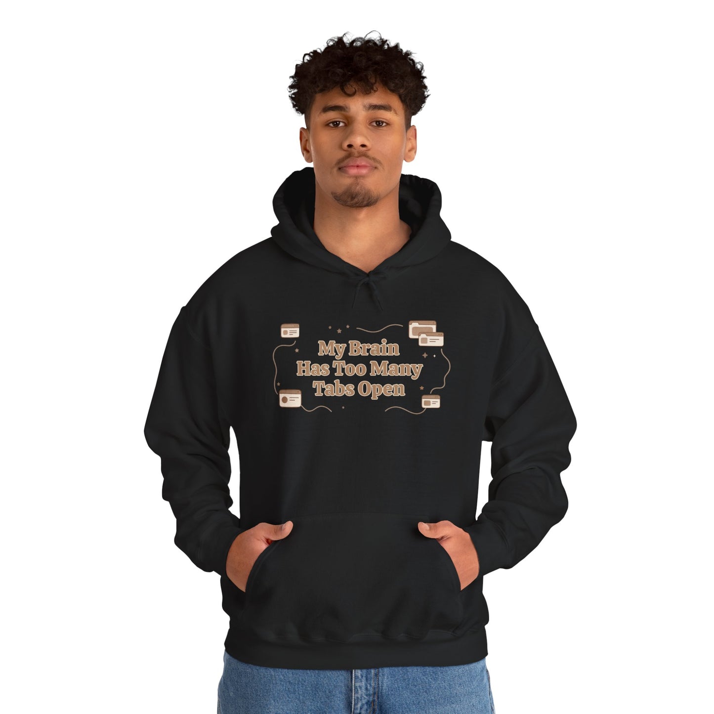 My Brain Has Too Many Tabs Open | Cozy Lofi Oversized Hoodie