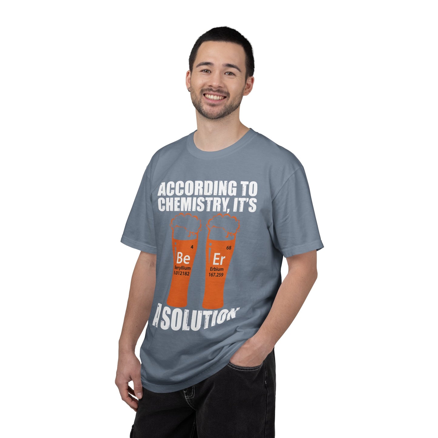 Viral Science BeEr Chemistry T-Shirt - Periodic Table Elements Graphic Comfort Colors Ring Spun Cotton Tee - Gift for Science Nerds