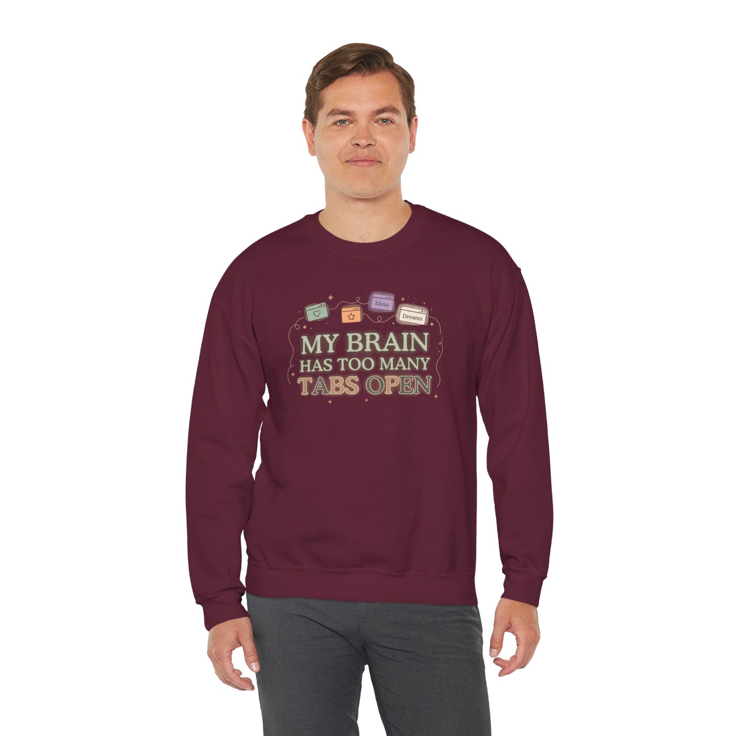ADHD Hyper-fixation Mode | Retro Aesthetic Crewneck Sweatshirt
