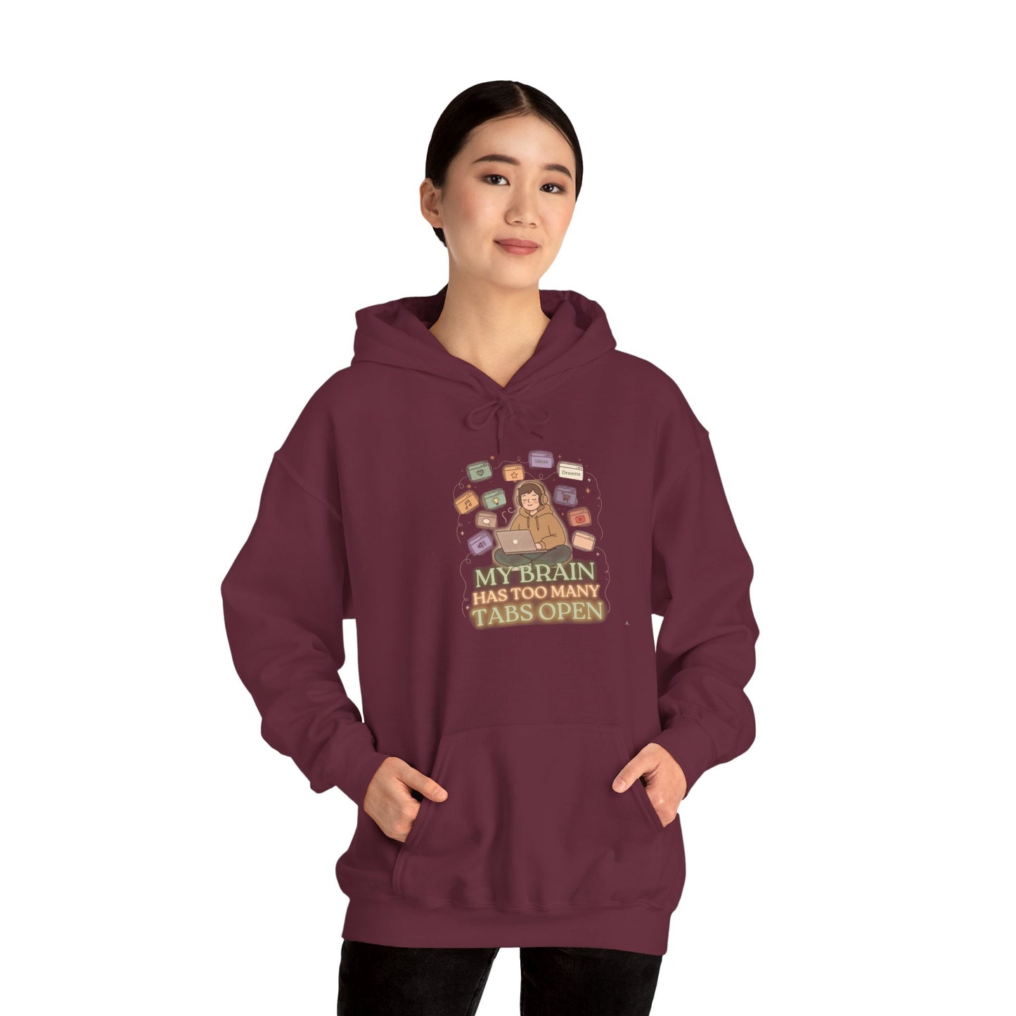 Dopamine at Midnight | ADHD Lofi Glow Aesthetic Hoodie