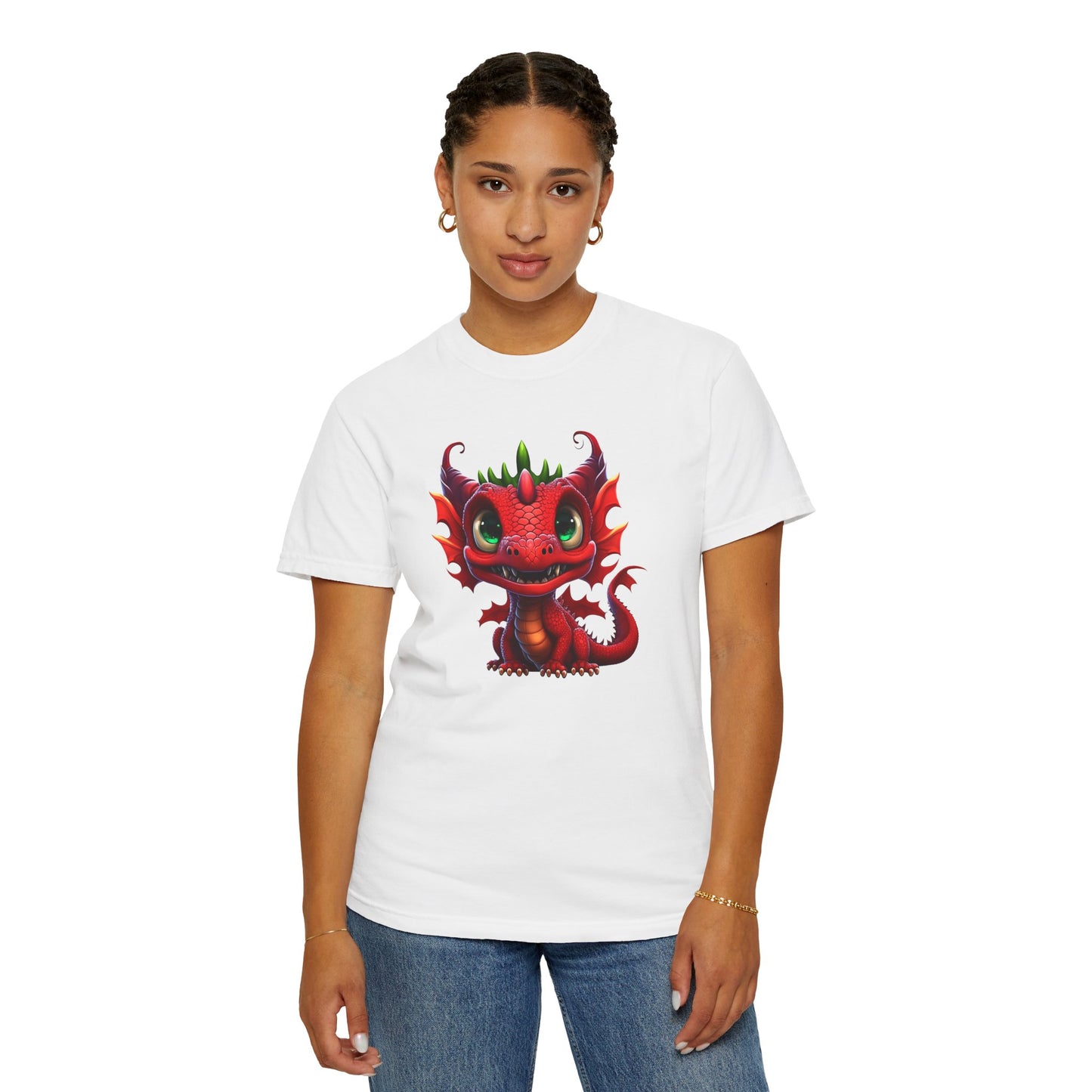 Playful Dragon Delight - Unique Cartoon-Style Dragon T-Shirt Design for Fun and Fantasy Lovers