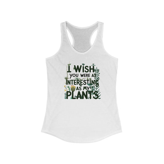 Botanical Charm Women’s Tank Top - ‘Interesting Plants’ Quirky Statement Piece