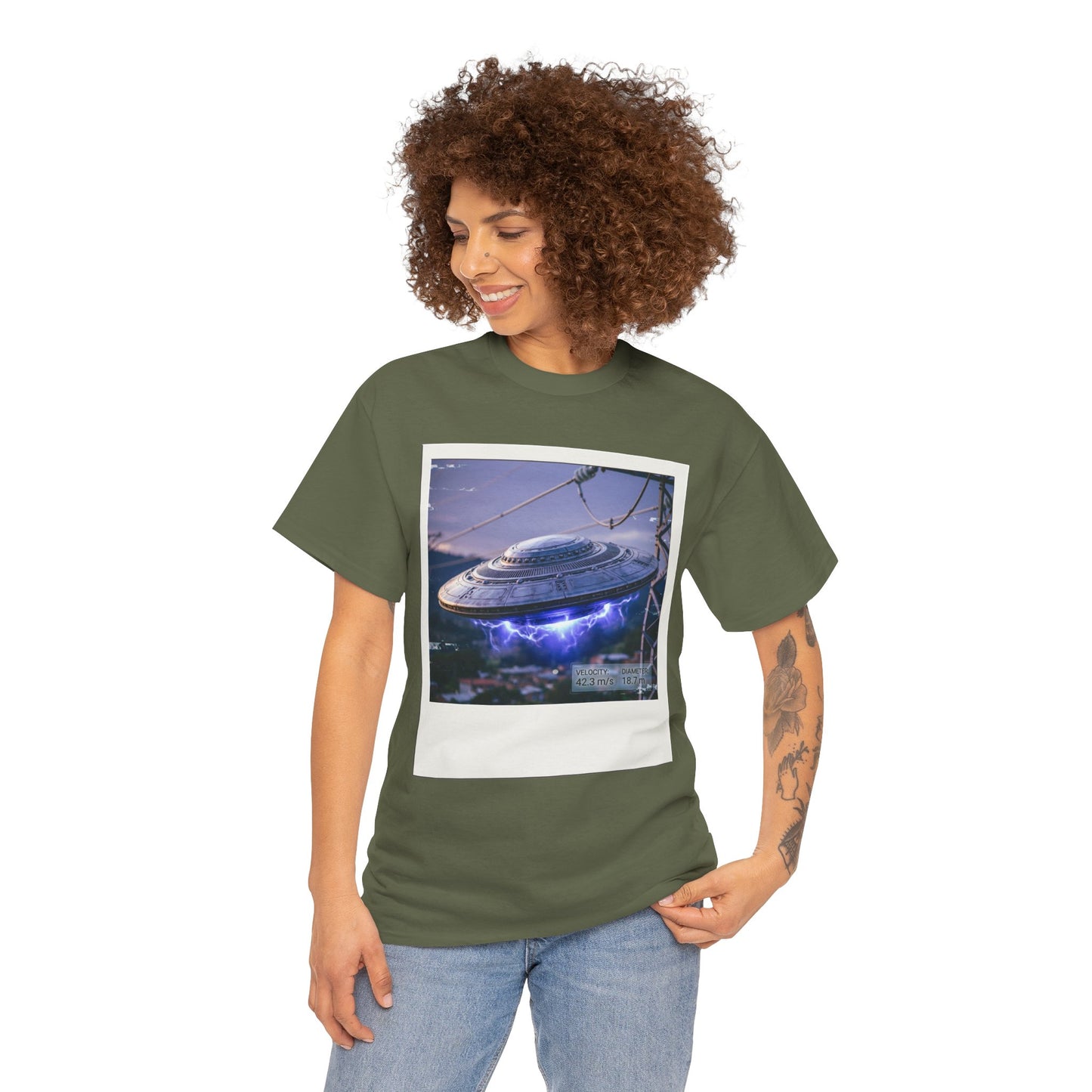 UFO Evidence T-Shirt | Retro Polaroid Alien Sighting Photo