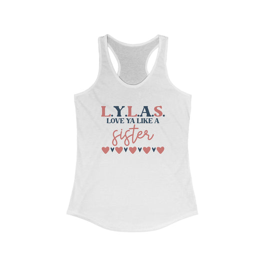 LYLAS Women’s Tank Top - Love Ya Like A Sister - Trendy Summer Wear with Heart Design