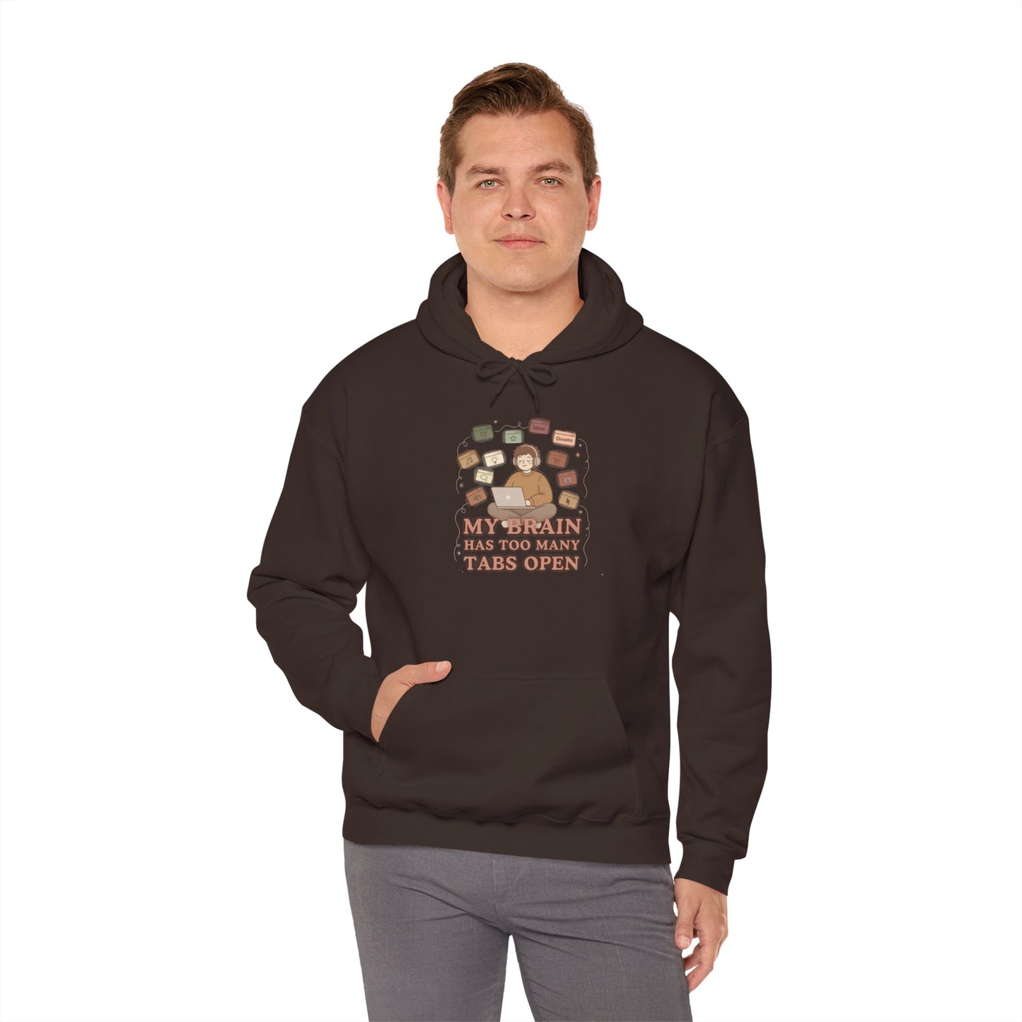 The "Cozy Chaos" Earth Tone ADHD Brain Hoodie