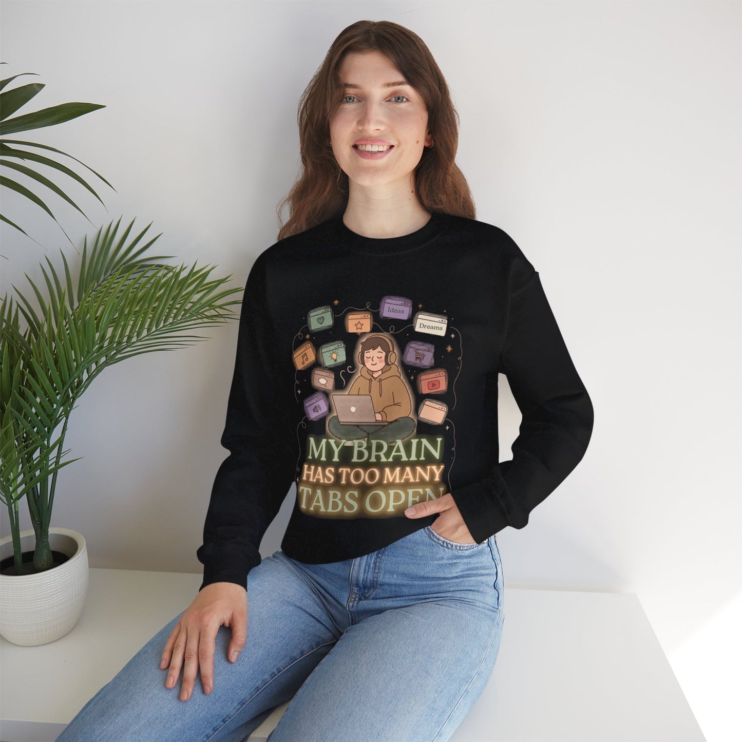Dopamine at Midnight" | ADHD Lofi Glow Aesthetic Crewneck