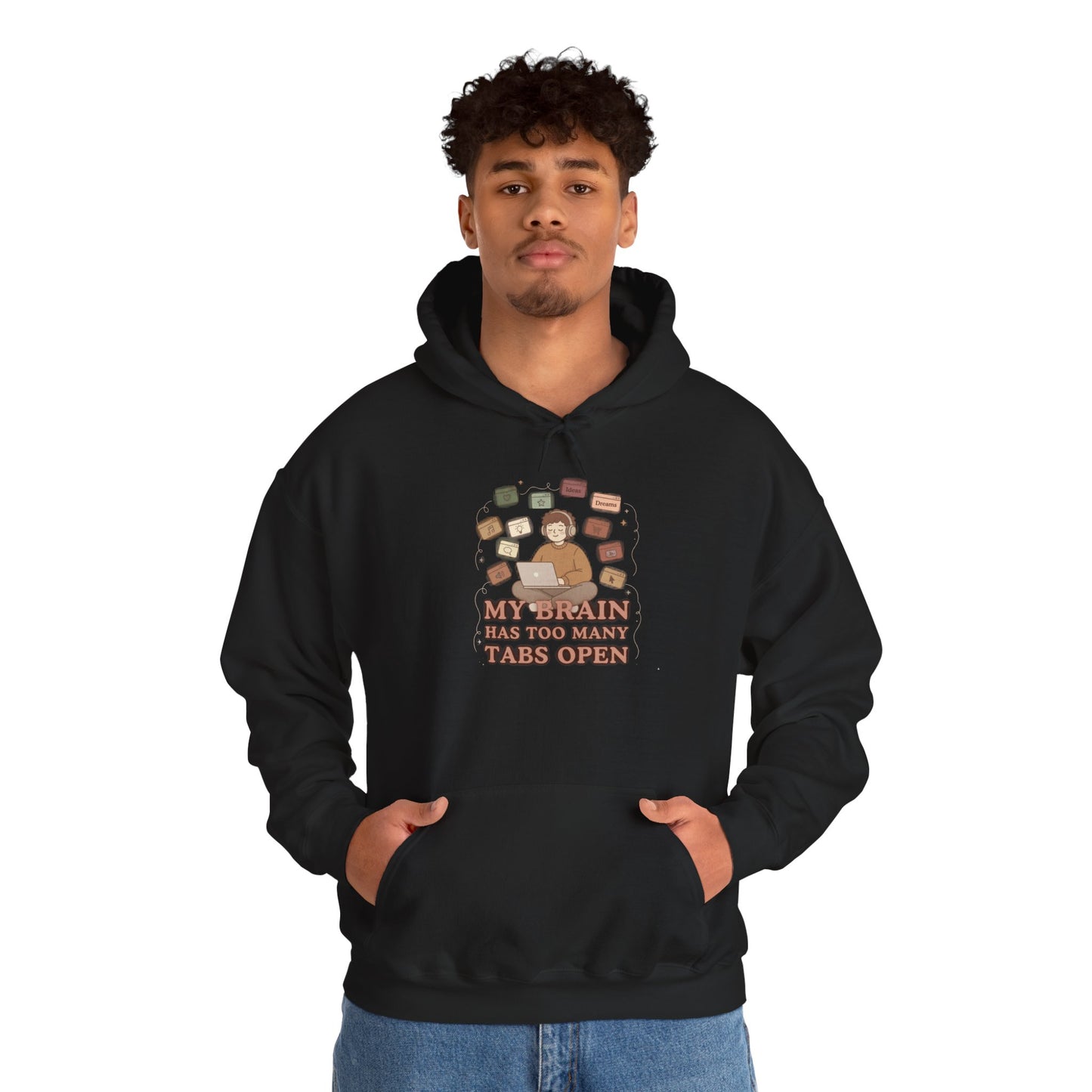 The "Cozy Chaos" Earth Tone ADHD Brain Hoodie