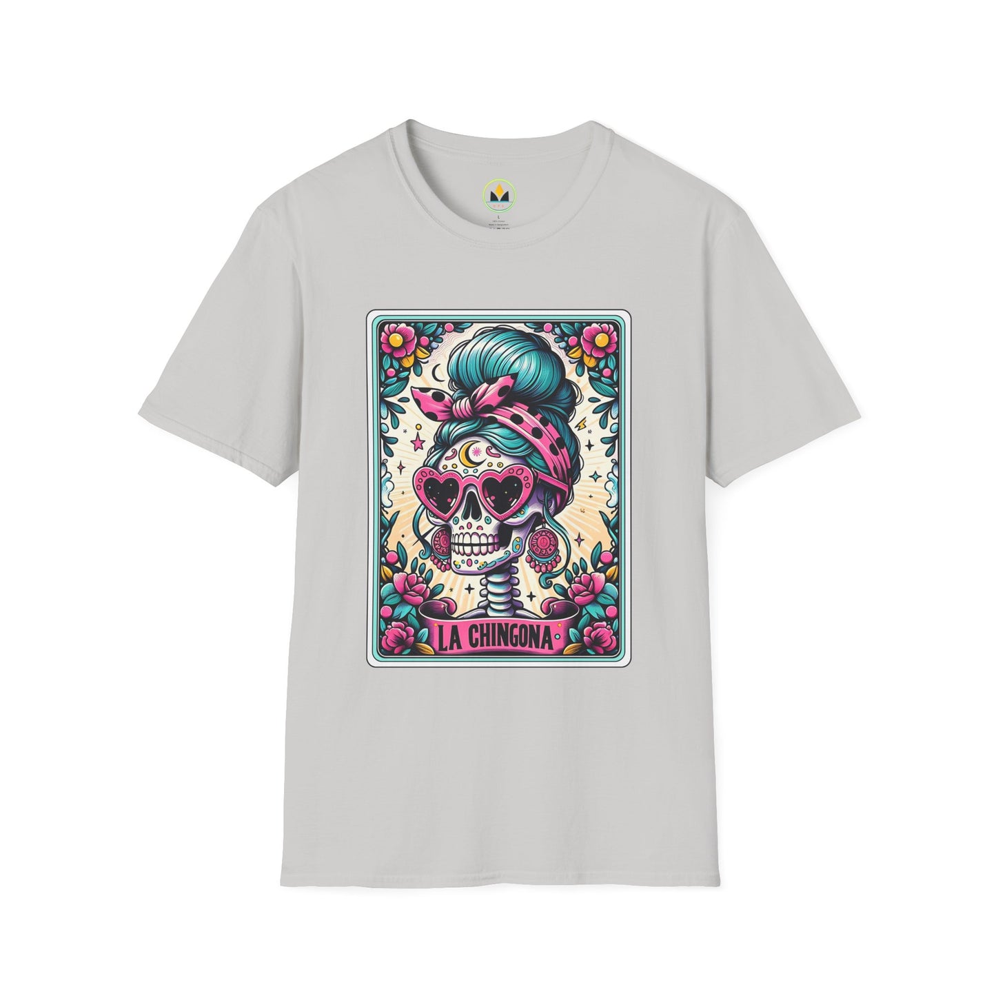 Vibrant Sugar Skull T-Shirt - Unique Spooky Halloween Apparel Inspired by Dia de los Muertos