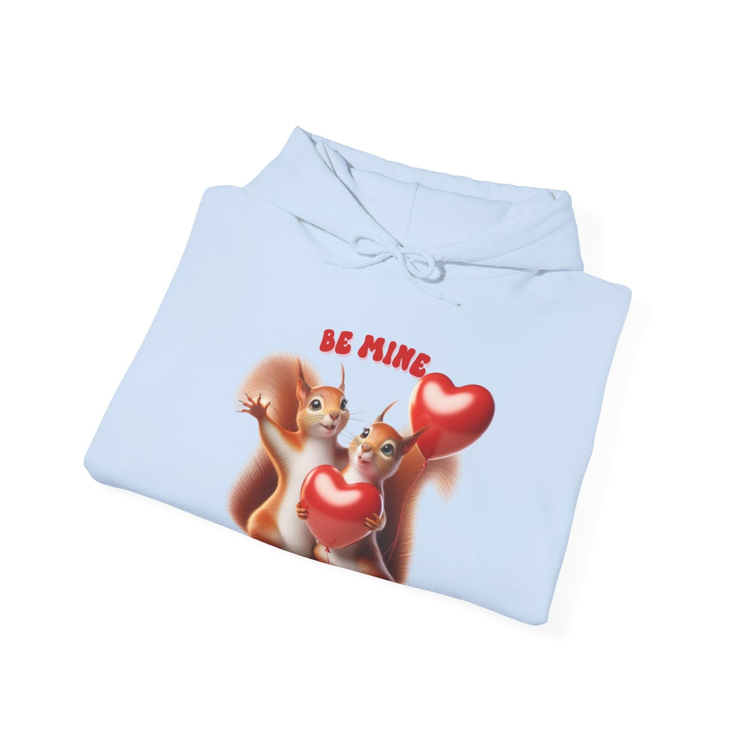 Nutty for You: "Be Mine" Squirrel Couple Love Heart Hoodie